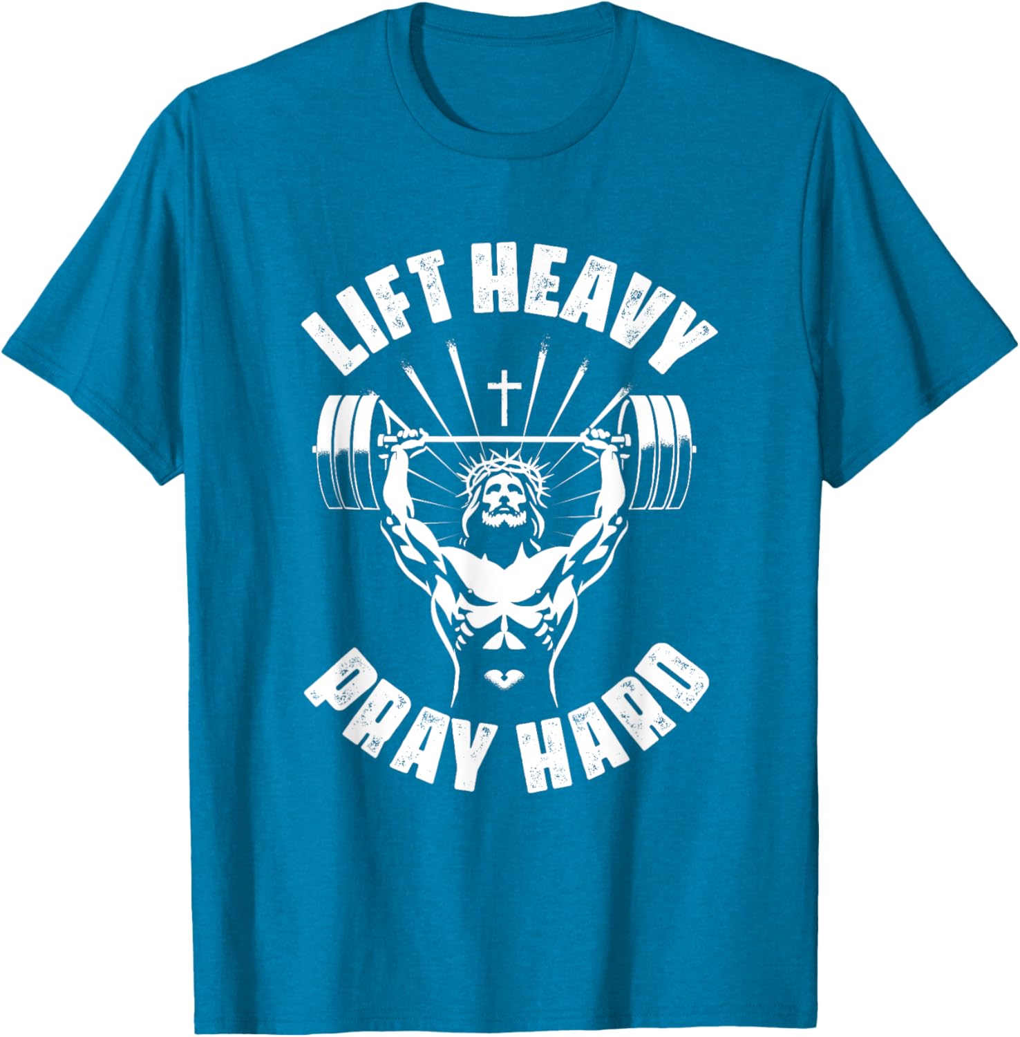 Lift Heavy Pray Hard Christian Bodybuilding T-Shirt for Gym Lovers - 4