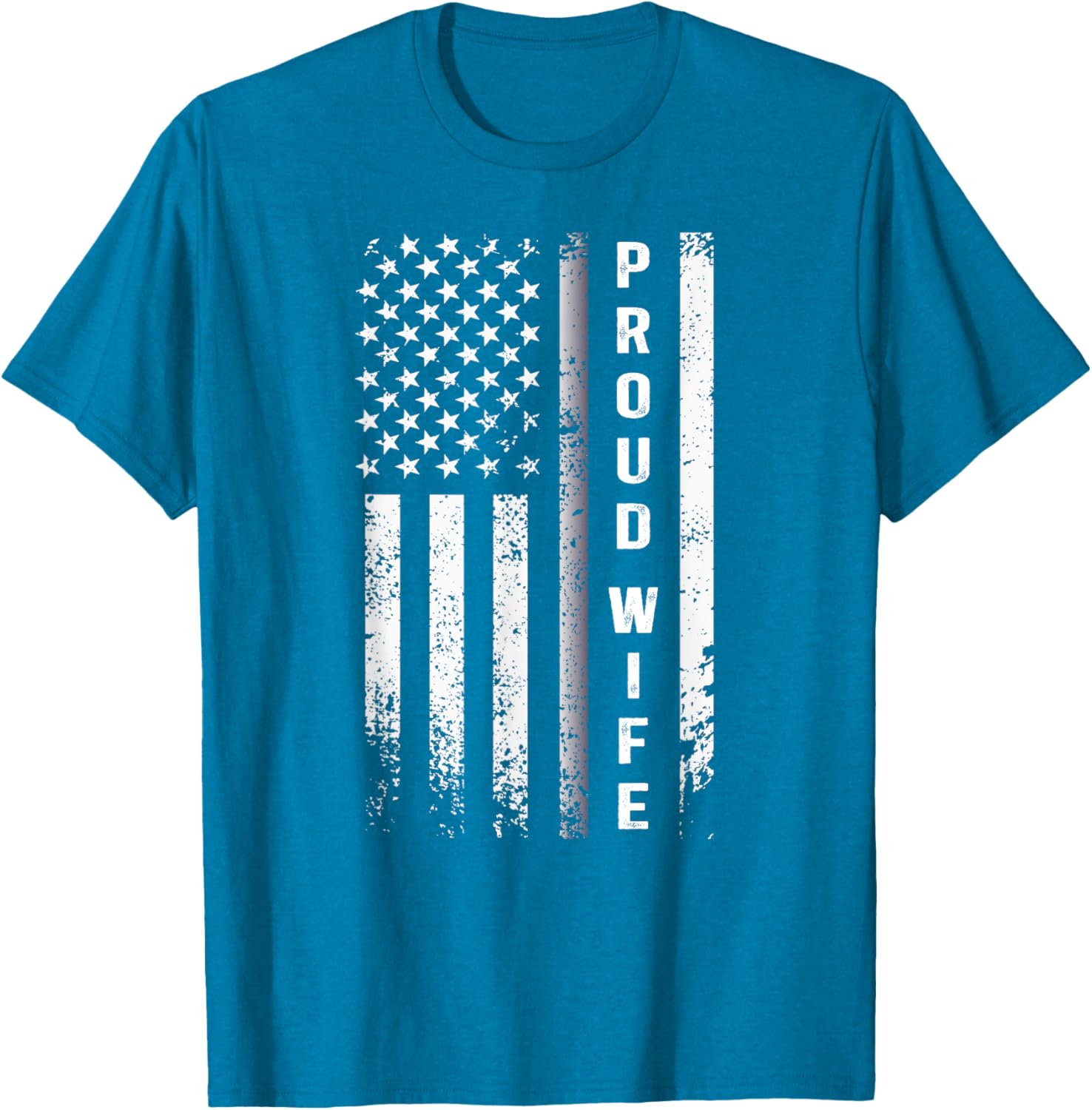 Proud Corrections Officer Wife US Flag T-Shirt Stylish and Comfortable Apparel - 7