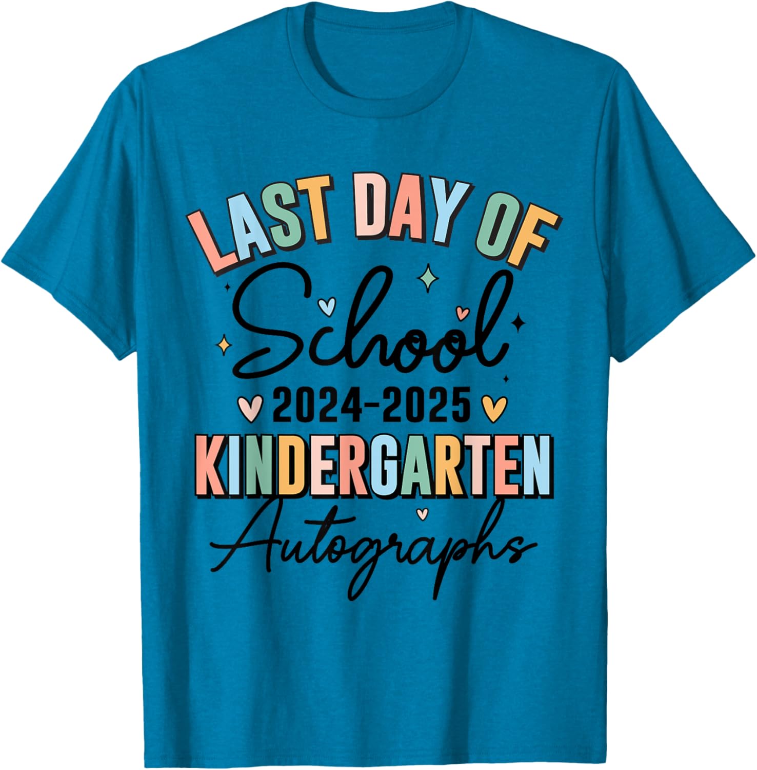 2024 Kindergarten Graduation T-Shirt for Boys and Girls with Autographs - 4