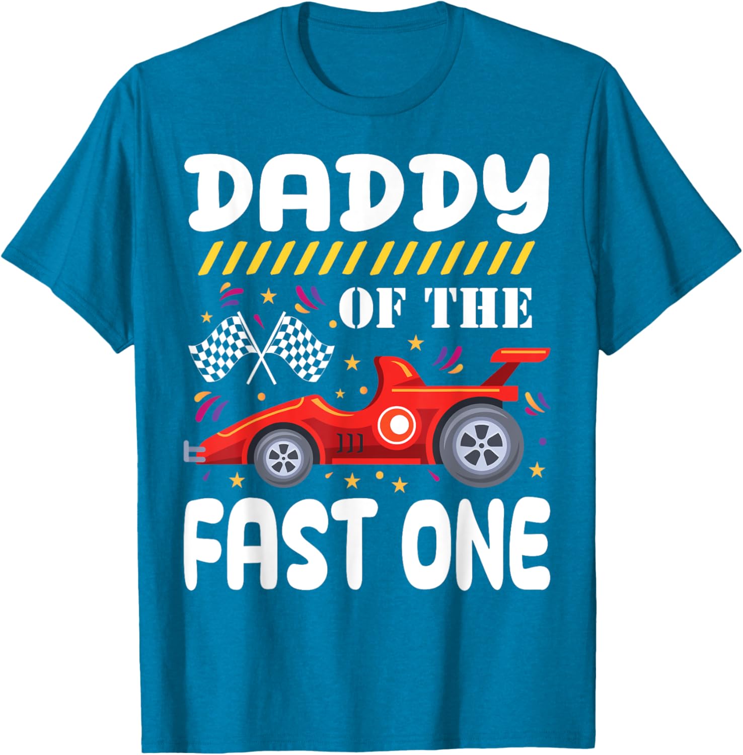 Daddy of the Fast One 1st Birthday Race Car Family Matching T-Shirt - 4