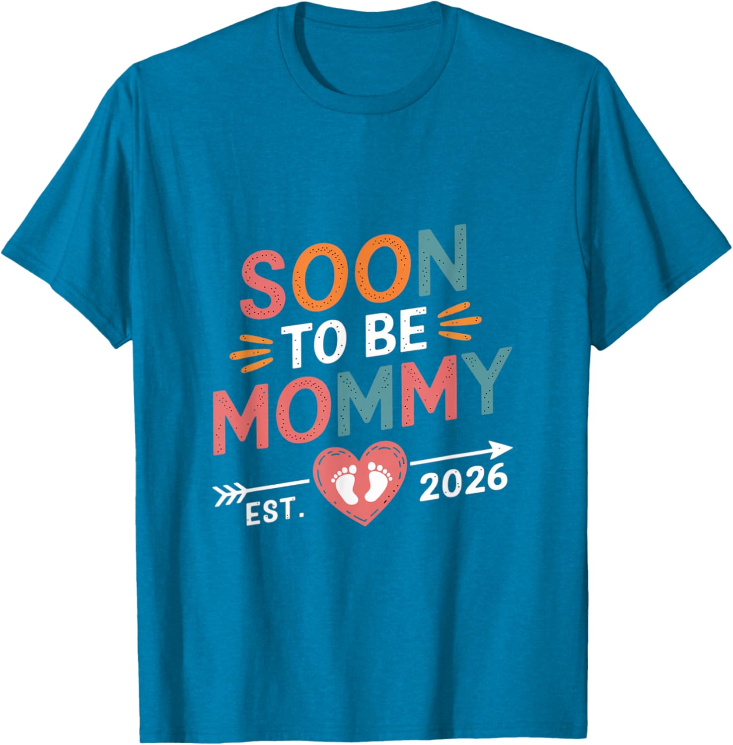 Soon to Be Mommy 2026 T-Shirt Promoted to Mommy Cute Pregnancy Gift - 1