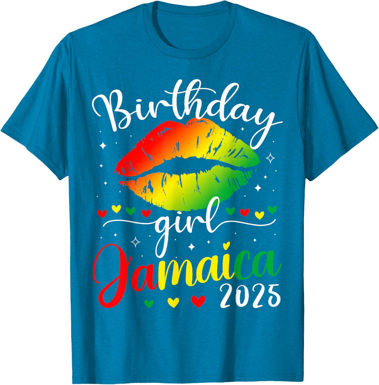 Jamaica 2025 Birthday Squad T-Shirt for Girls Fun Party Trip Outfit - 13