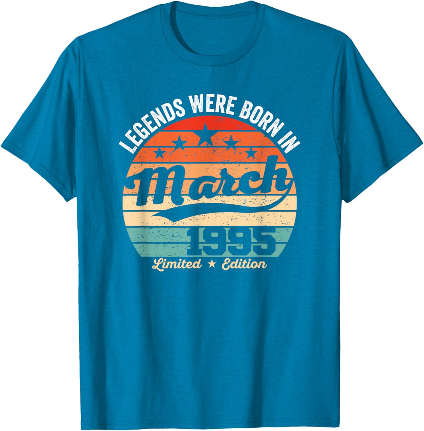 Vintage 30th Birthday Legends Born in March 1995 T-Shirt for Men and Women - 4