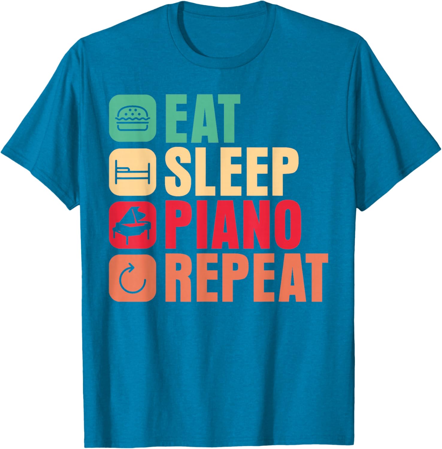 Piano Teacher Eat Sleep Repeat T-Shirt for Music Lovers and Pianists - 4