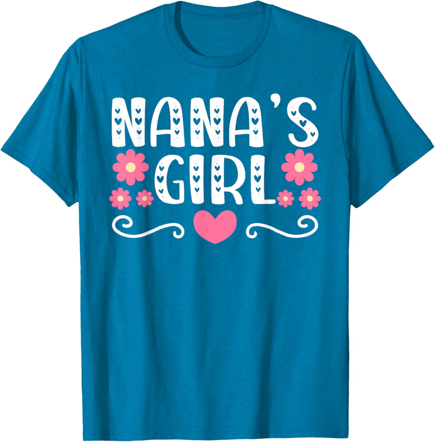 Nana's Girl Heart T-Shirt for Granddaughter - Cute Gift Idea - 4