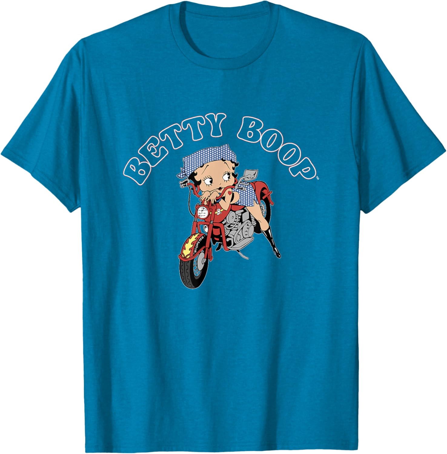 Betty Boop 4th of July Red White & Biker T-Shirt for Fun Celebrations - 2