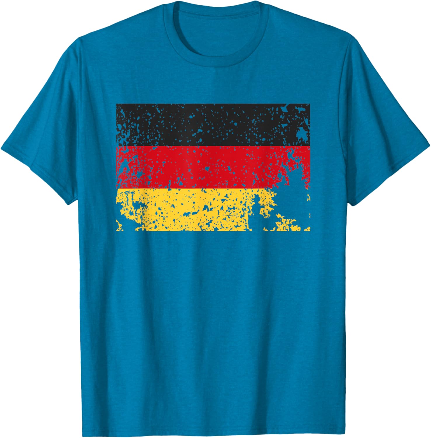 Retro Worn Germany Flag T-Shirt Grunge Distressed German Colors Style - 19