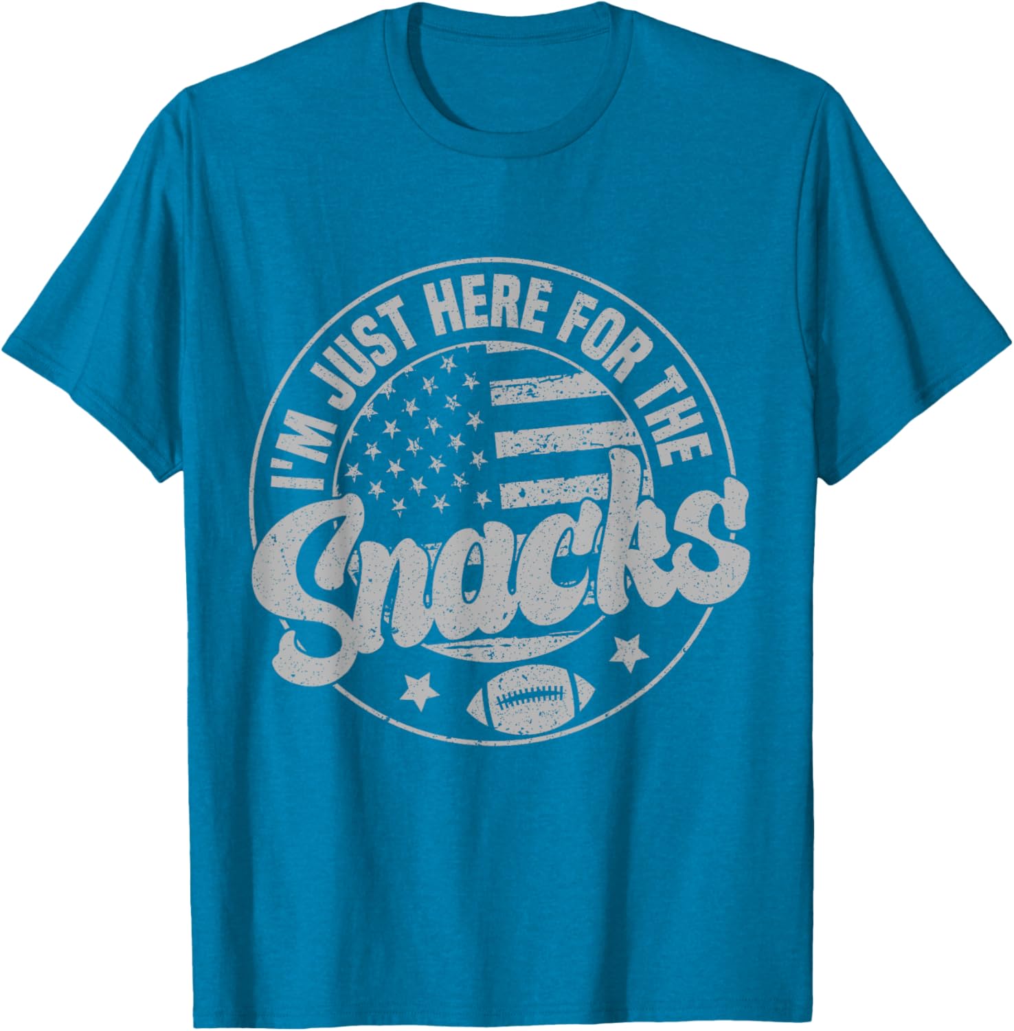 Funny I'm Just Here For The Snacks American Football T-Shirt for Fans - 17