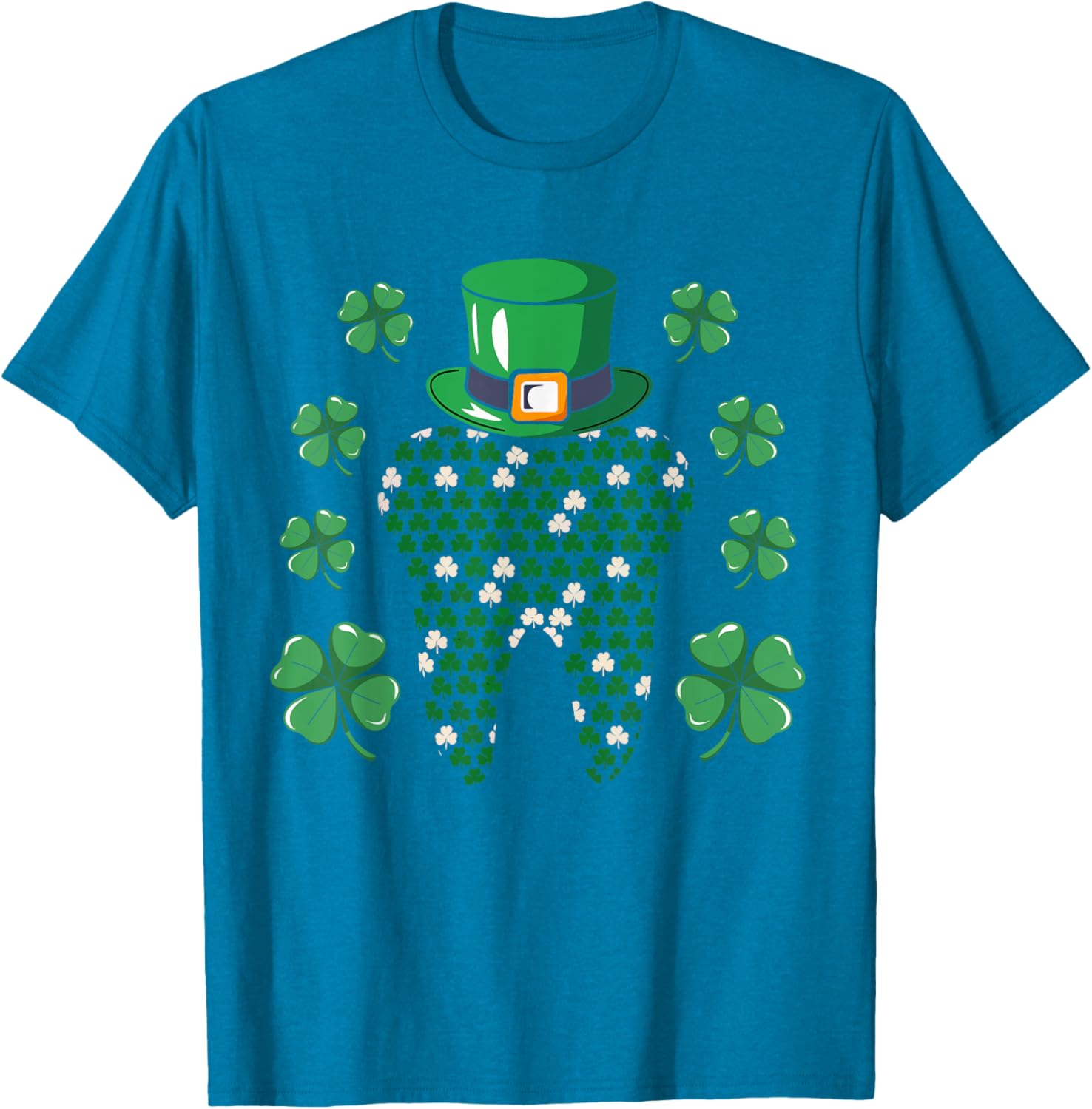 Tooth Leprechaun Hat St Patrick's Day Dentist T-Shirt for Men - 18