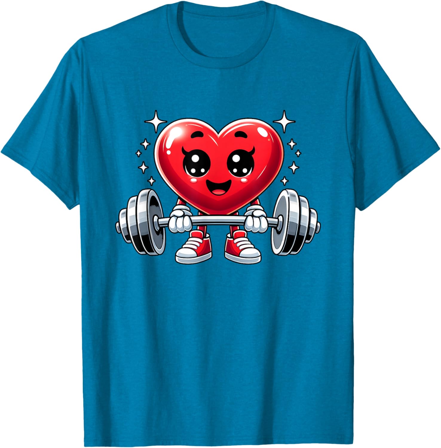 Funny Valentine's Day Heart Workout Fitness T-Shirt for Gym Lovers - 17