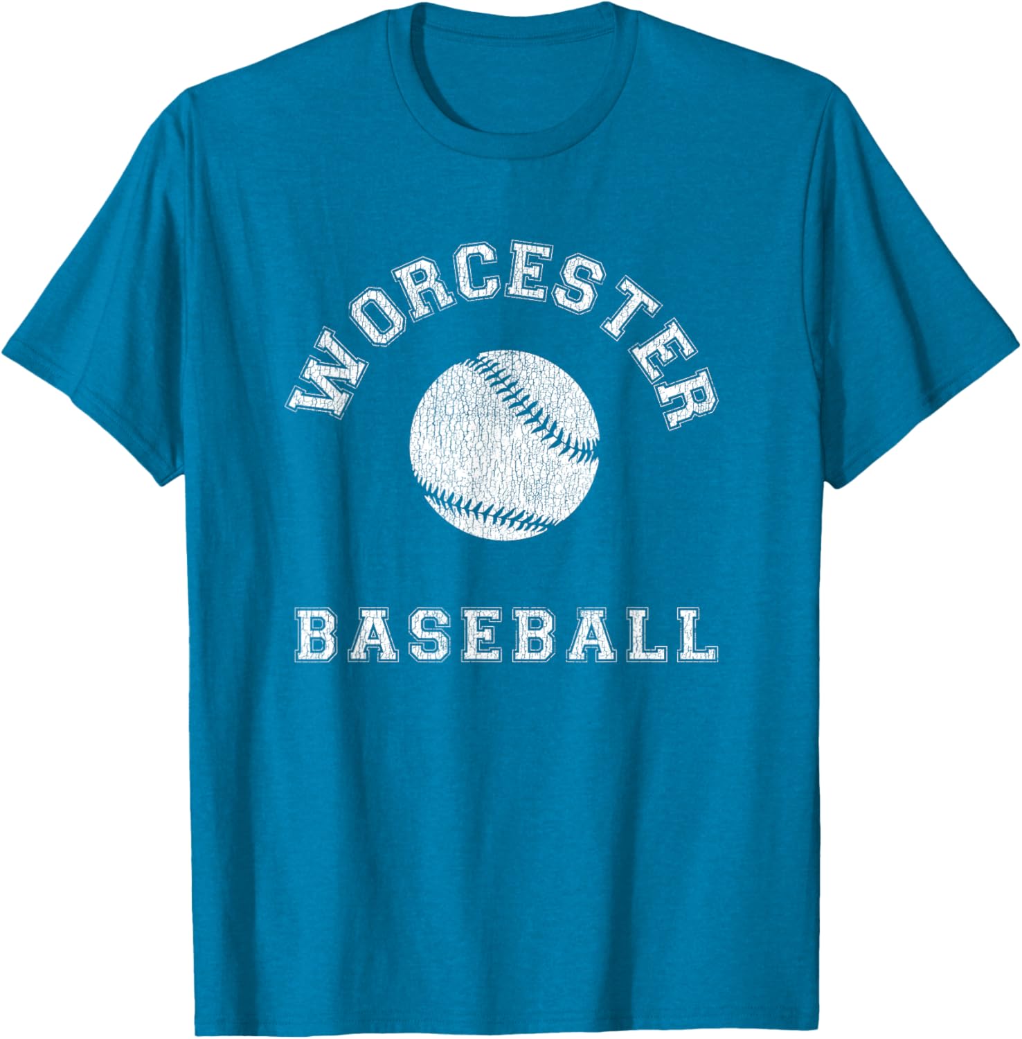Worcester Baseball Distressed Retro Classic T-Shirt for Fans & Casual Wear - 13
