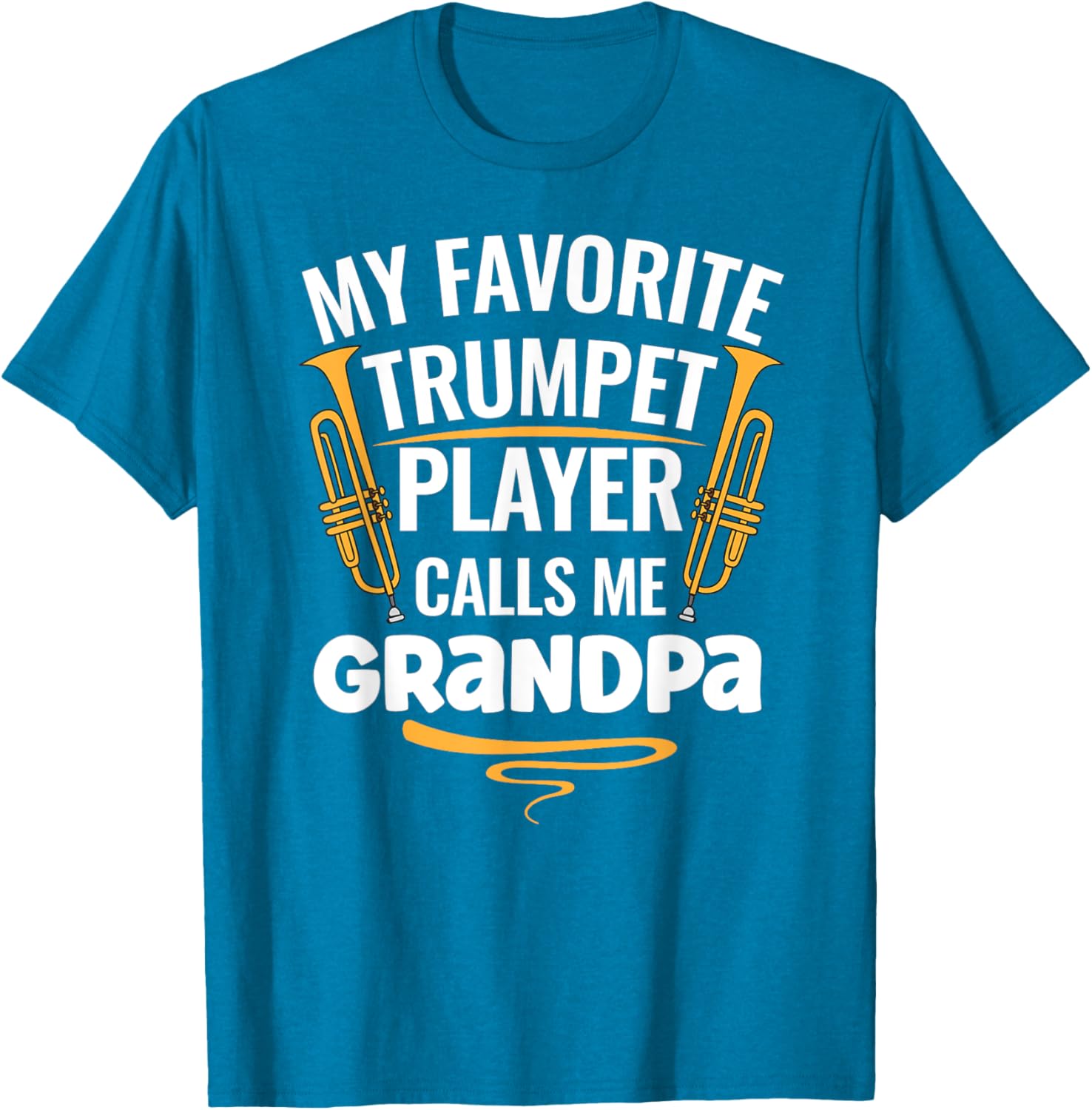 My Favorite Trumpet Player Calls Me Grandpa T-Shirt for Music Lovers - 7