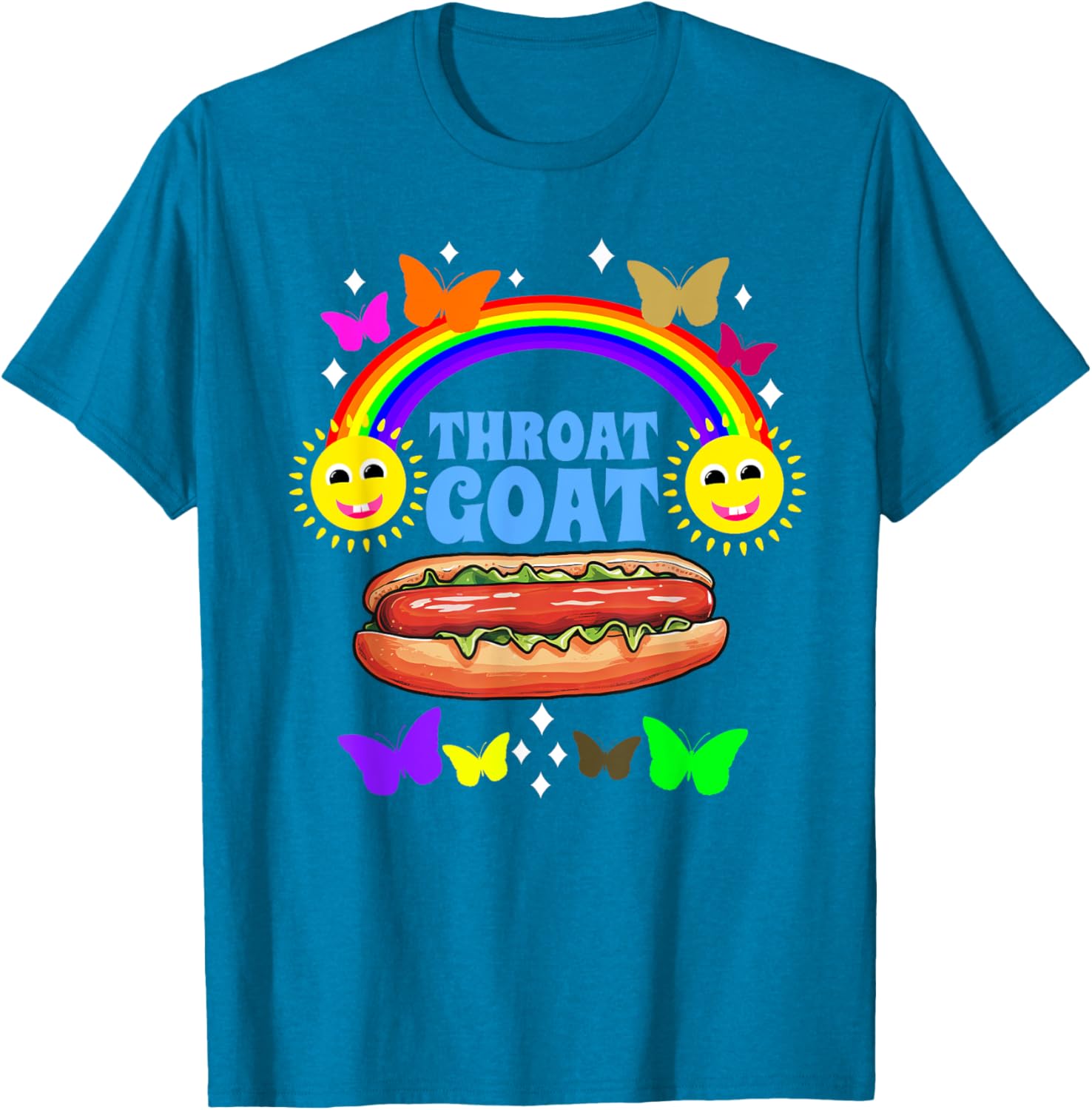 Throat Goat Funny Adult Humor T-Shirt with Sexual Innuendo Design - 4