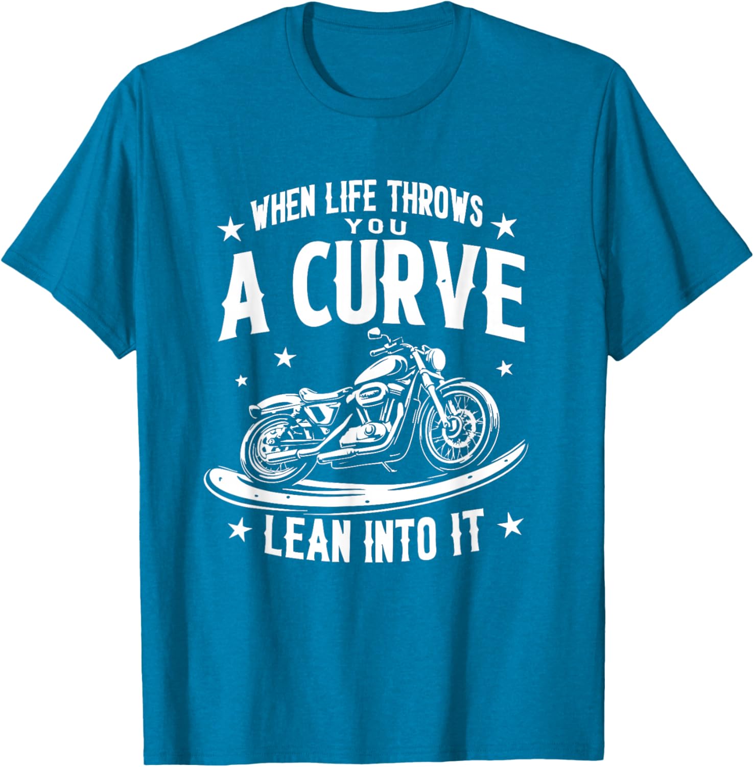 Biker Life Throws You A Curve T-Shirt for Men and Women - Cool Motorcycle Tee - 14