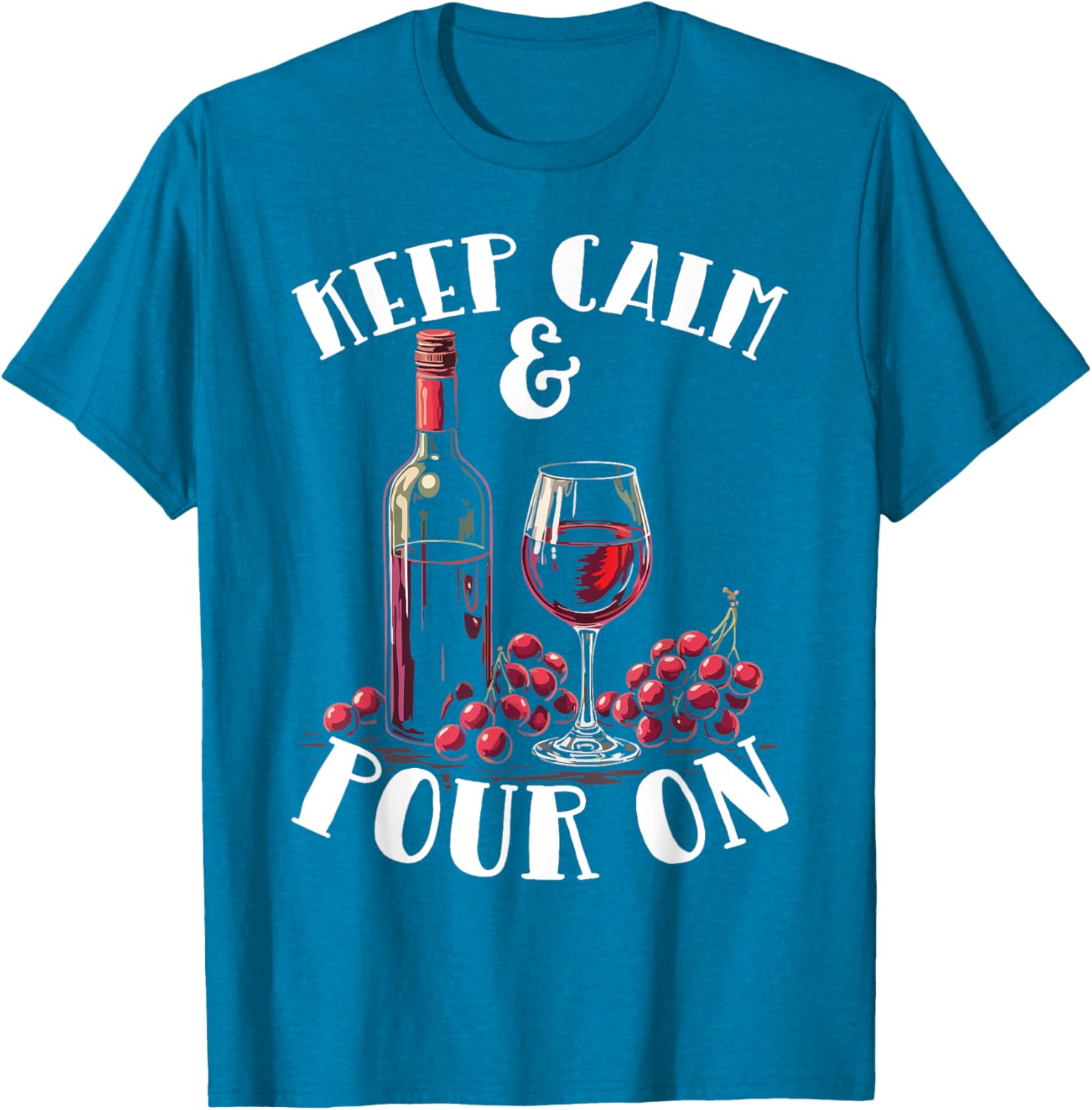 Wine Lover T-Shirt with Pouring Wine Glass Design for Wine Enthusiasts - 7