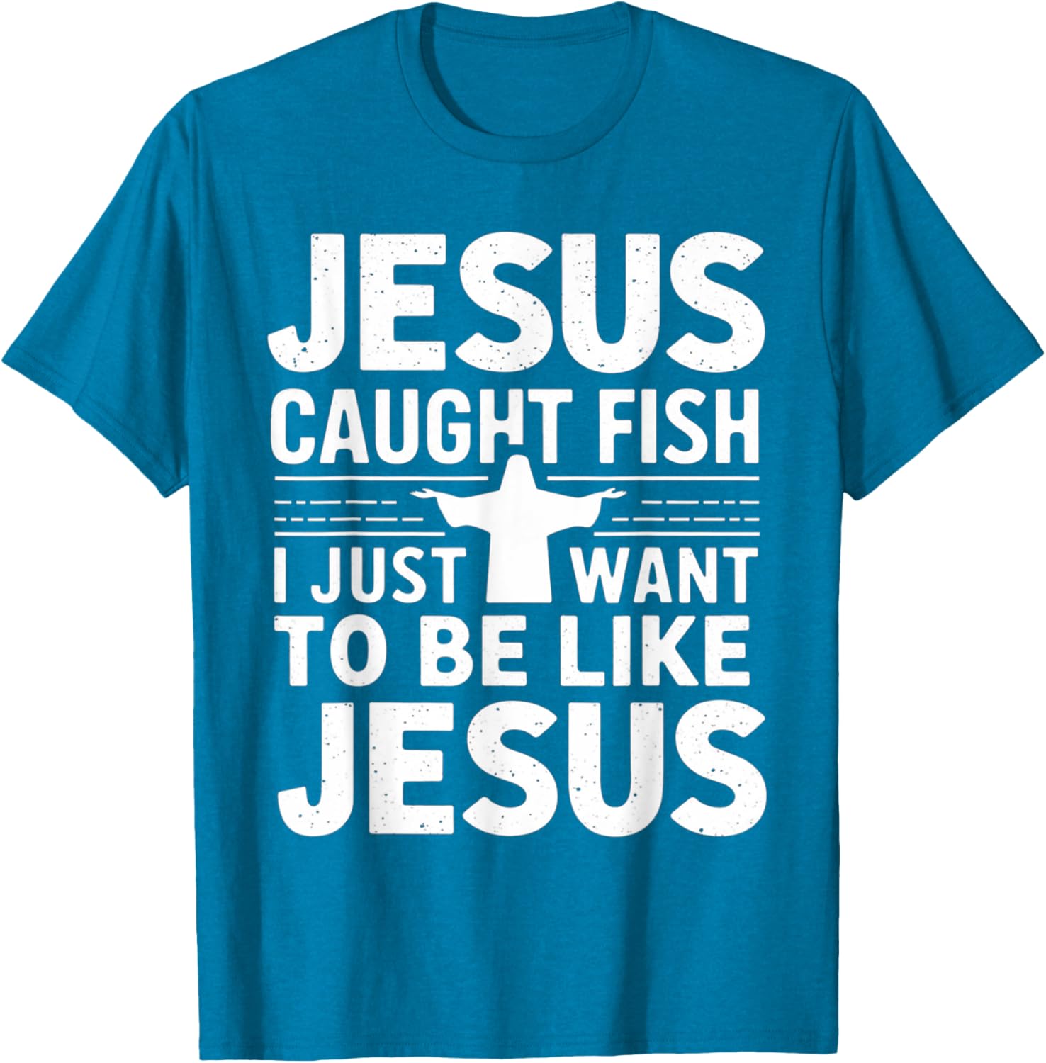 Catch Fish with Faith - Jesus Caught Fish T-Shirt for Christian Anglers - 19