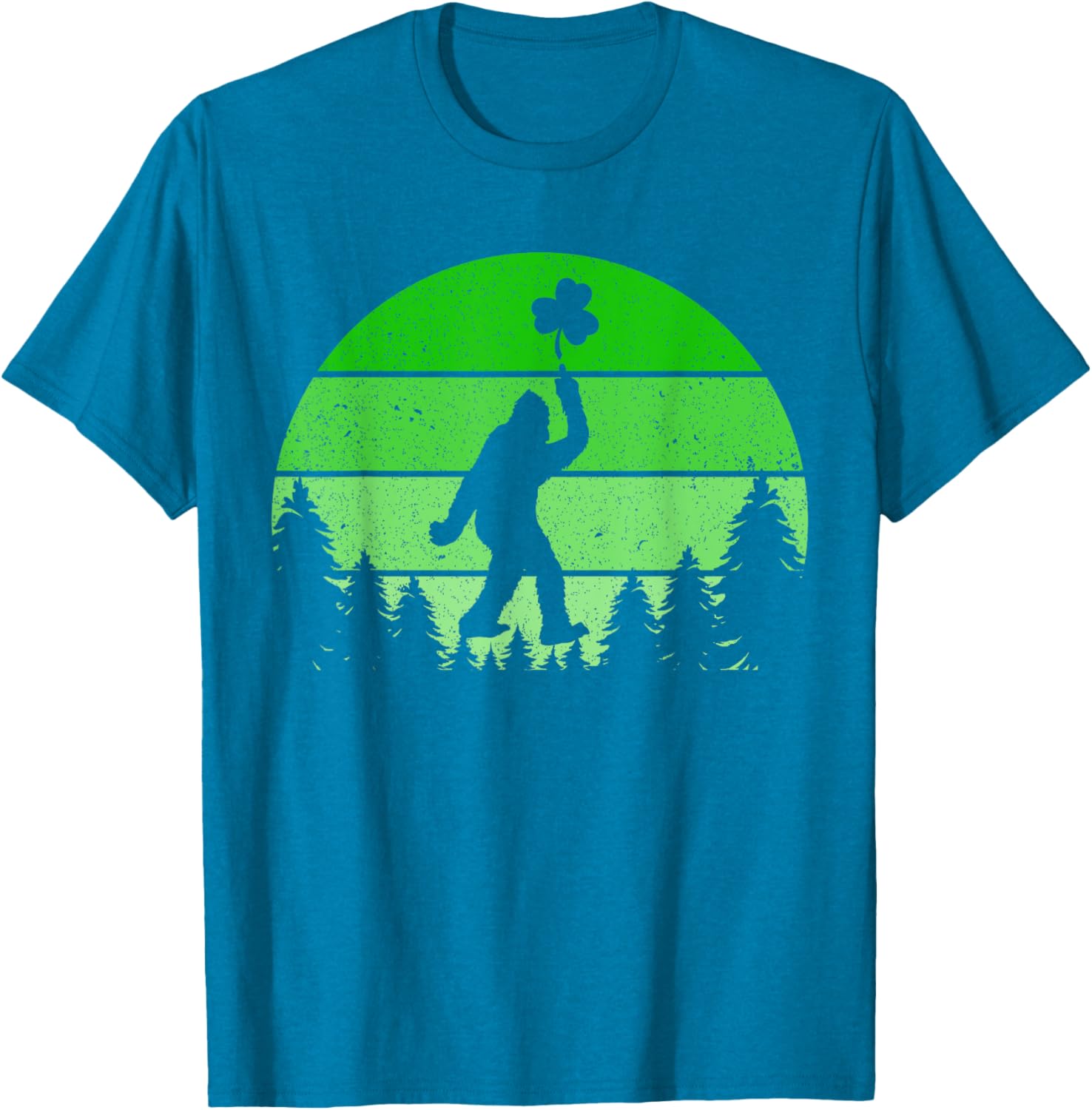 Bigfoot Sasquatch Shamrock T-Shirt for St Patricks Day Fun for All Ages - 9