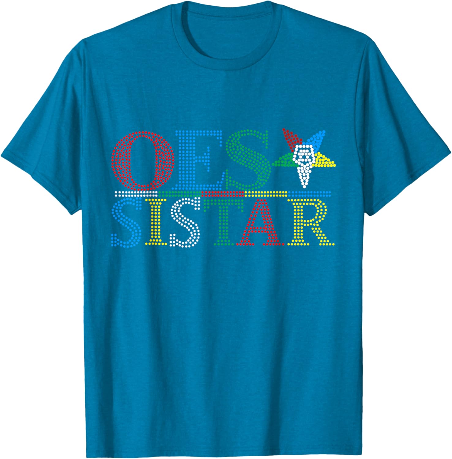 OES Sistar Dot Print Design Order of the Eastern Star Sisters T-Shirt - 1