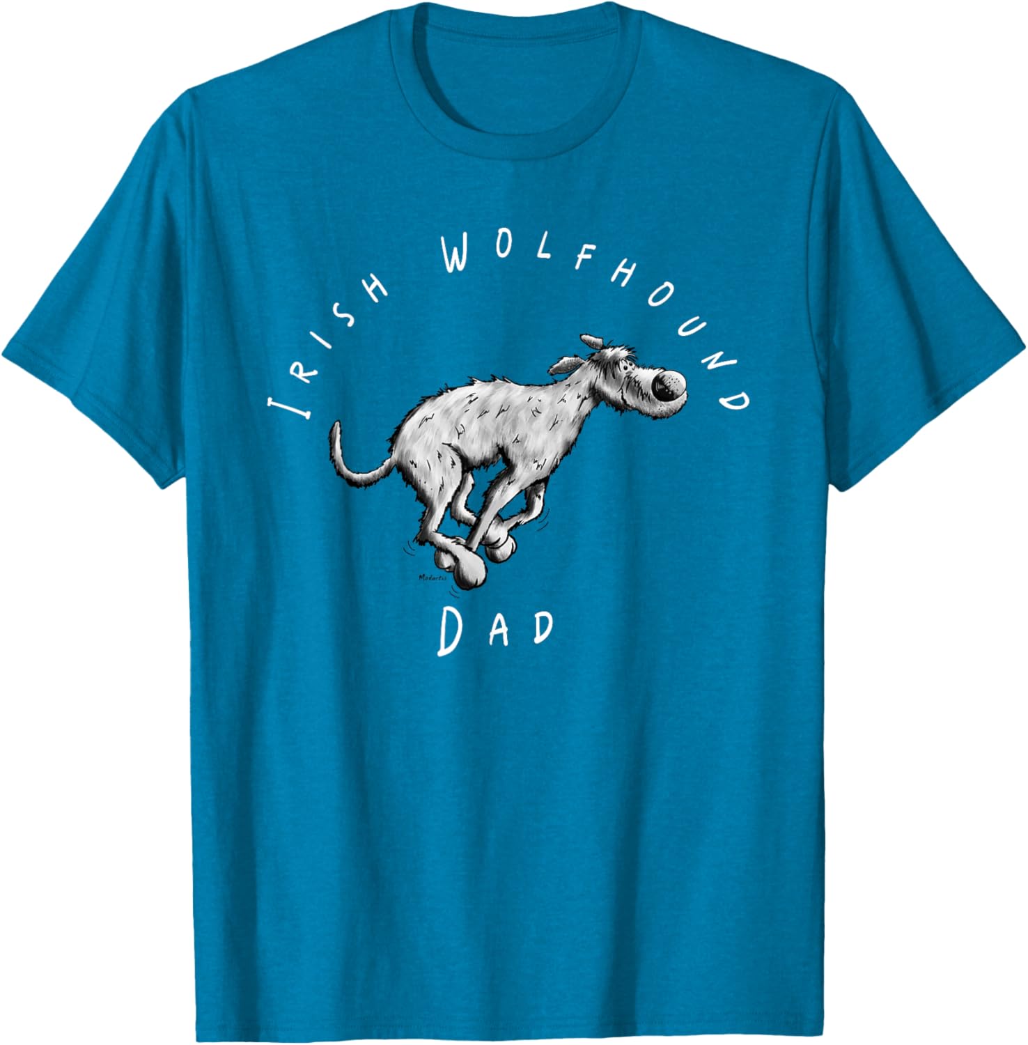Irish Wolfhound Dad Fun Cartoon T-Shirt for Dog Lovers - Great Gift! - 14