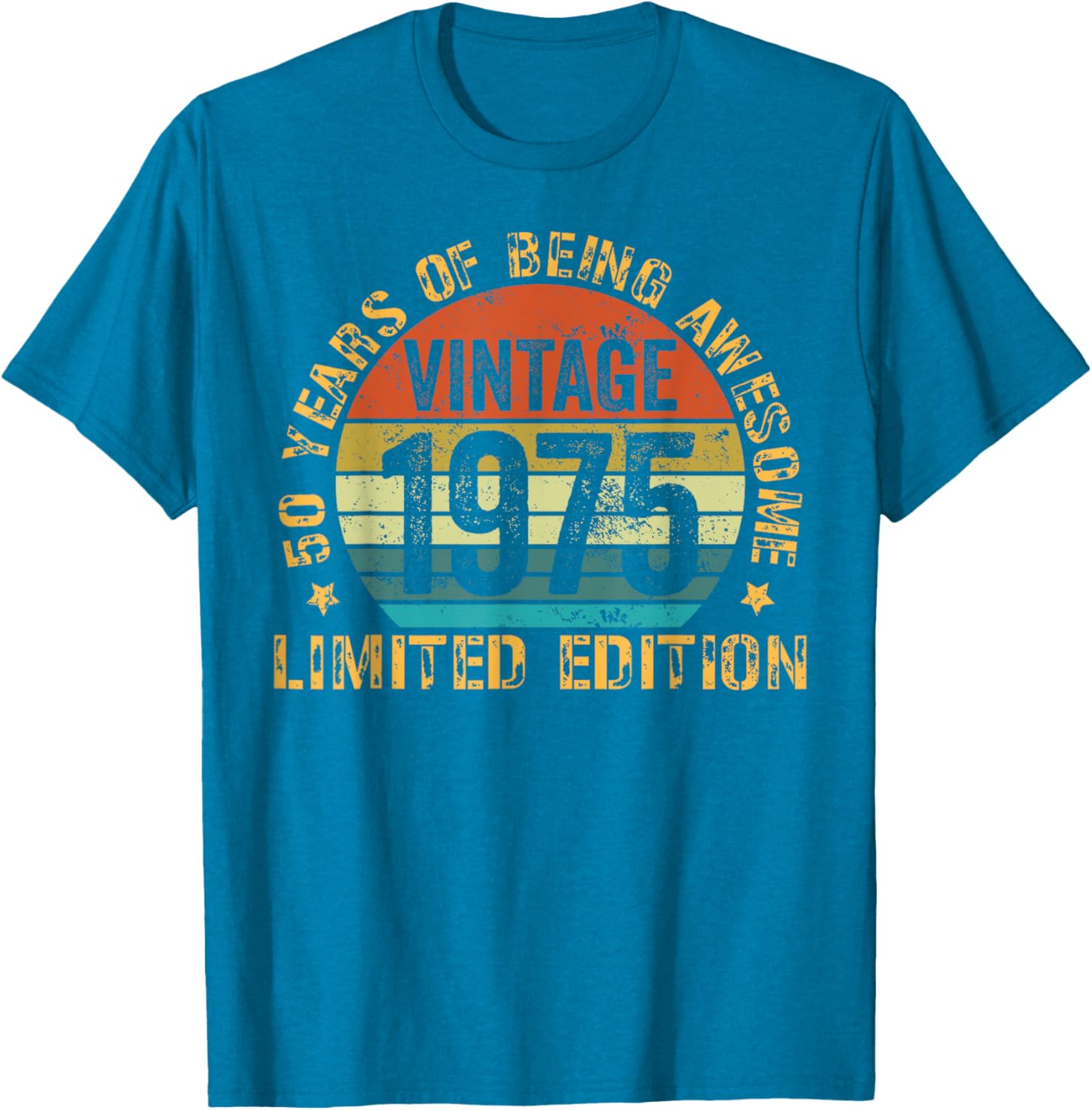 Vintage 50th Birthday T-Shirt for Men Born in 1975 - Celebrate 50 Years - 4