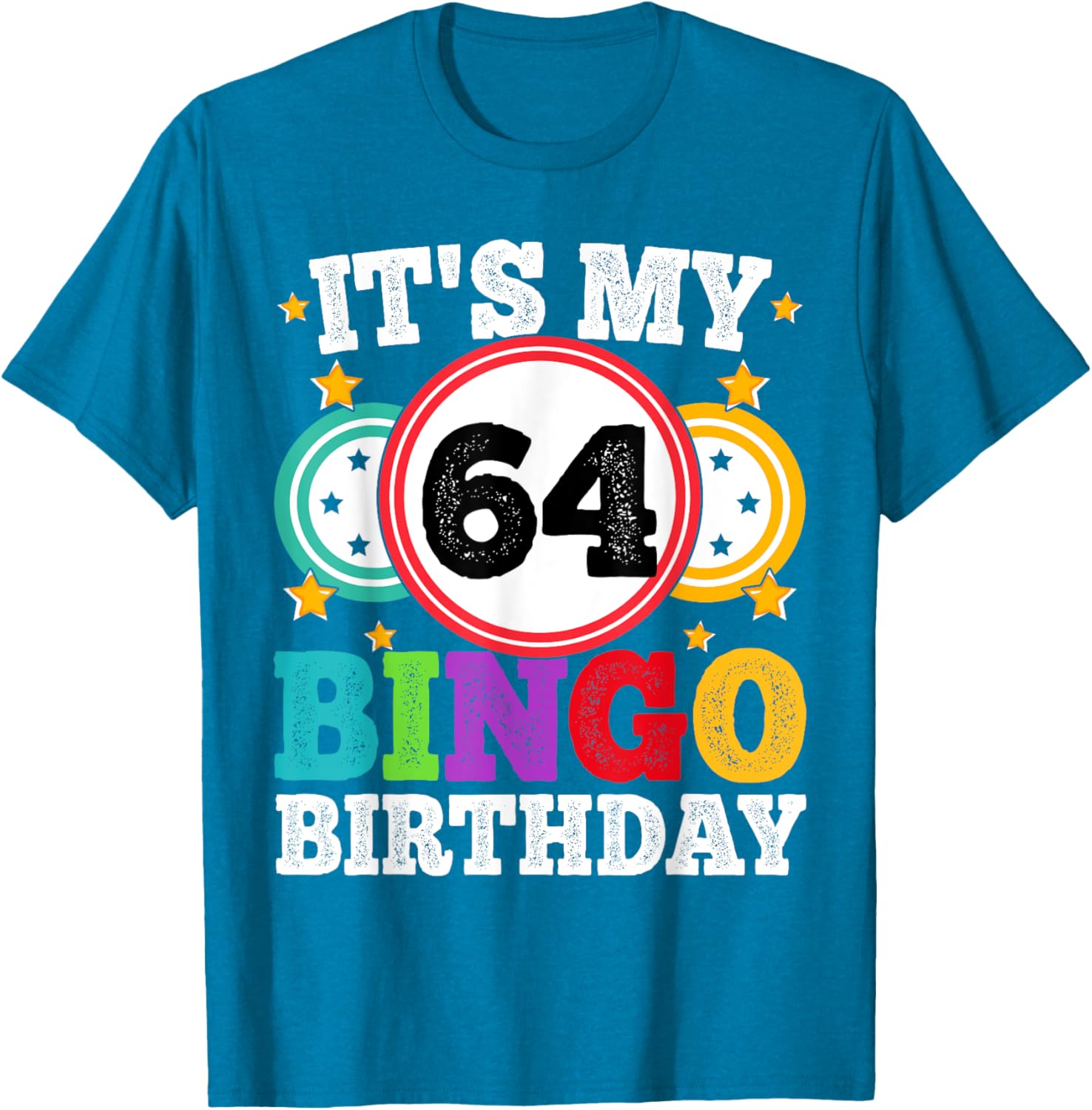 Funny 64th Birthday Bingo T-Shirt for Men and Women - Celebrate in Style! - 22