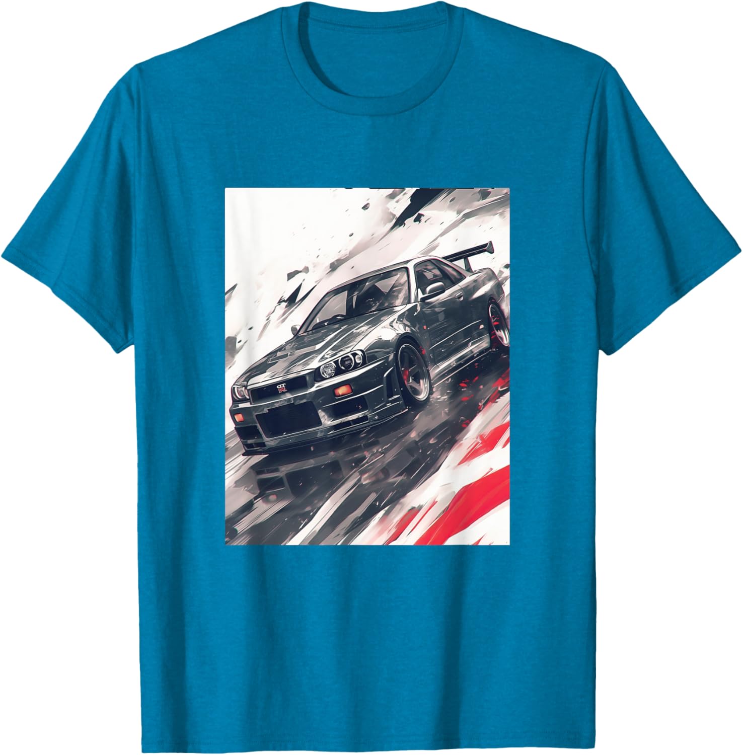 Anime Style JDM GT-R R34 Skyline Graphic Tee - Perfect for Car Lovers - 15