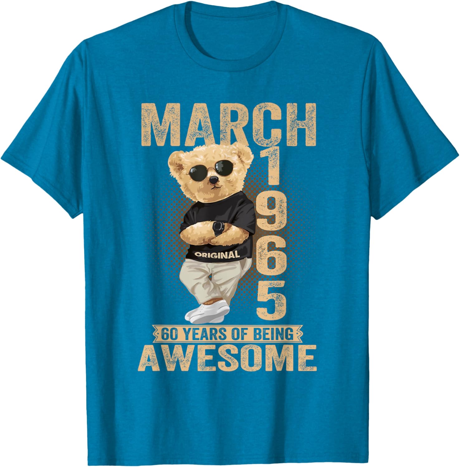 60th Birthday Teddy Bear T-Shirt for Men and Women Born in 1964 - 9