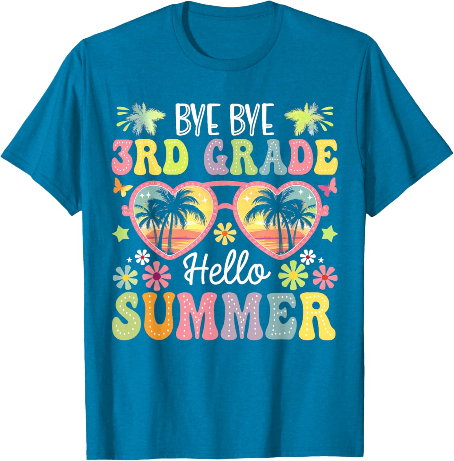 Goodbye 3rd Grade Hello Summer Kids T-Shirt for Boys Last Day of School - 3