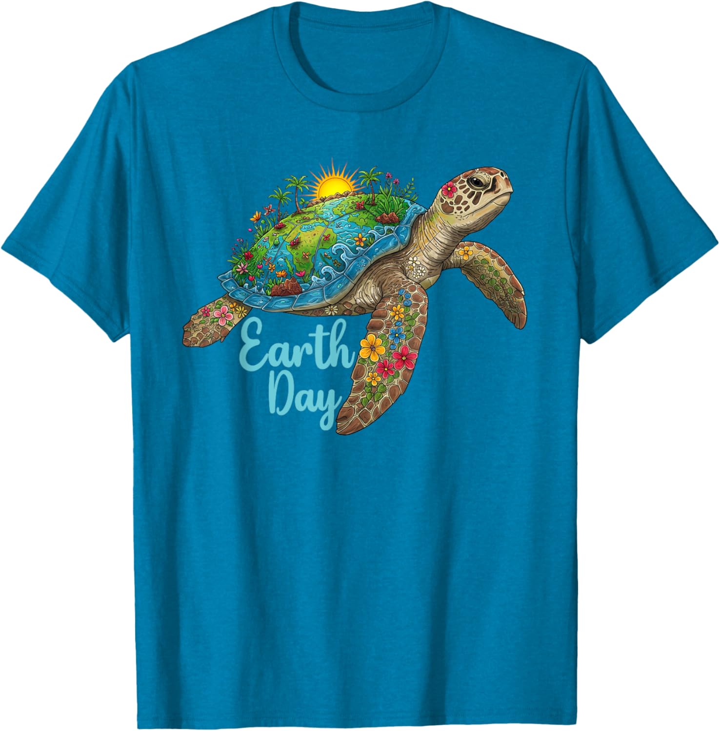 Save the Earth Sea Turtle T-Shirt for Men and Women Earth Day Gift - 8