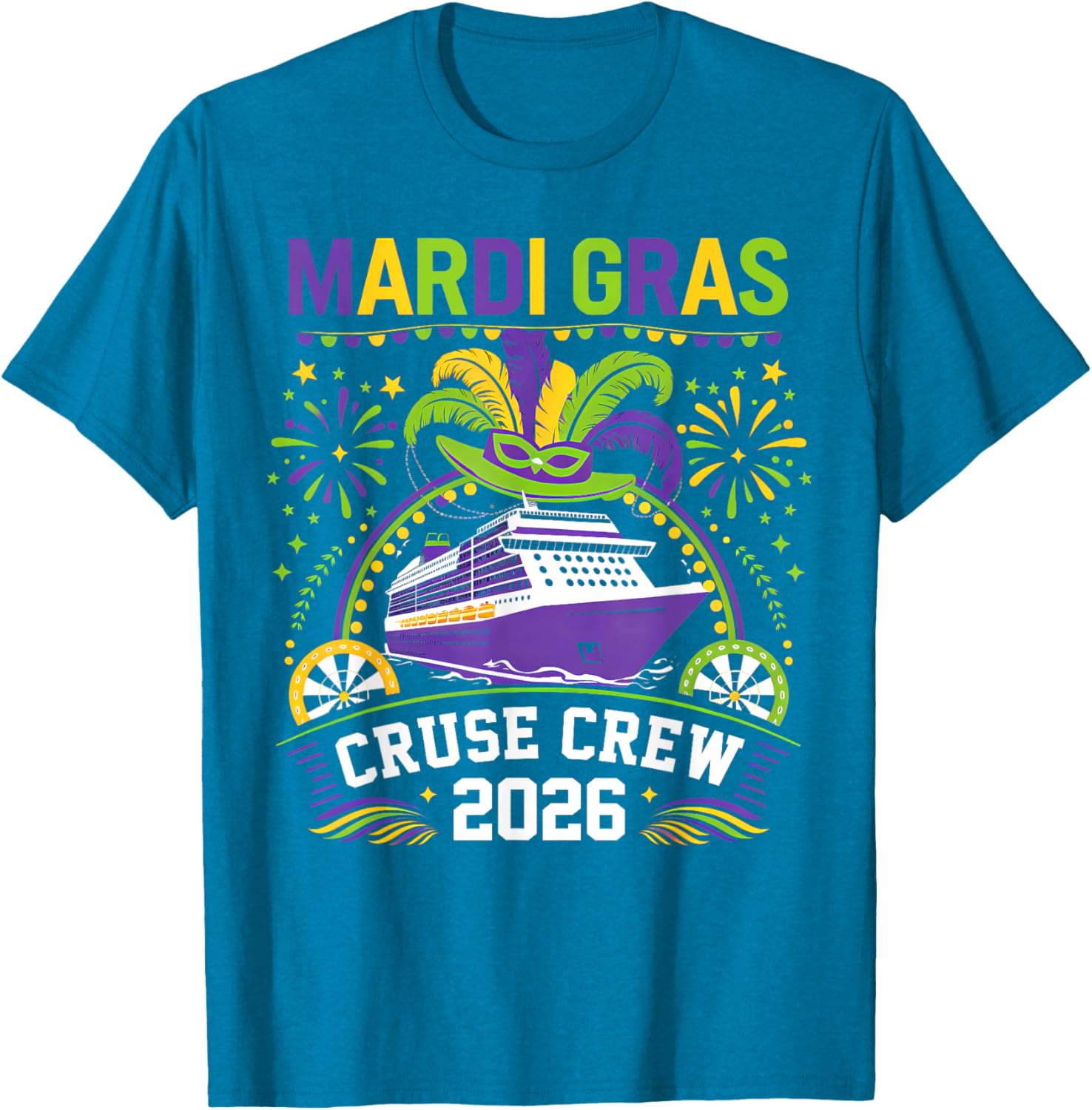 Funny Mardi Gras Cruise Family Matching T-Shirt for 2026 Trip - 13
