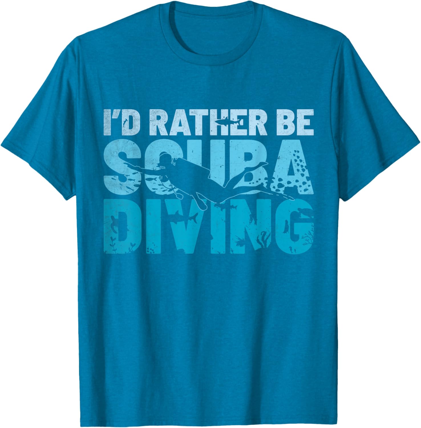 I'd Rather Be Scuba Diving T-Shirt for Ocean Instructors and Divers - 2