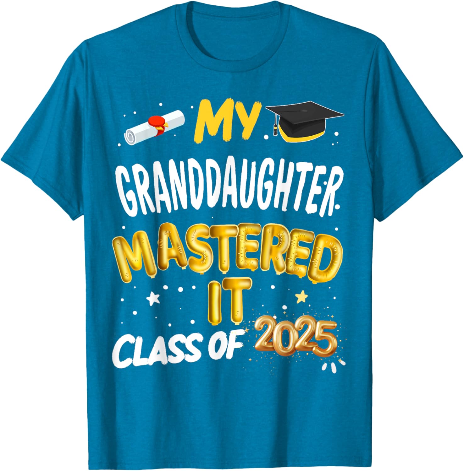 Masters Graduation T-Shirt for Granddaughter Class of 2025 Celebrations - 5