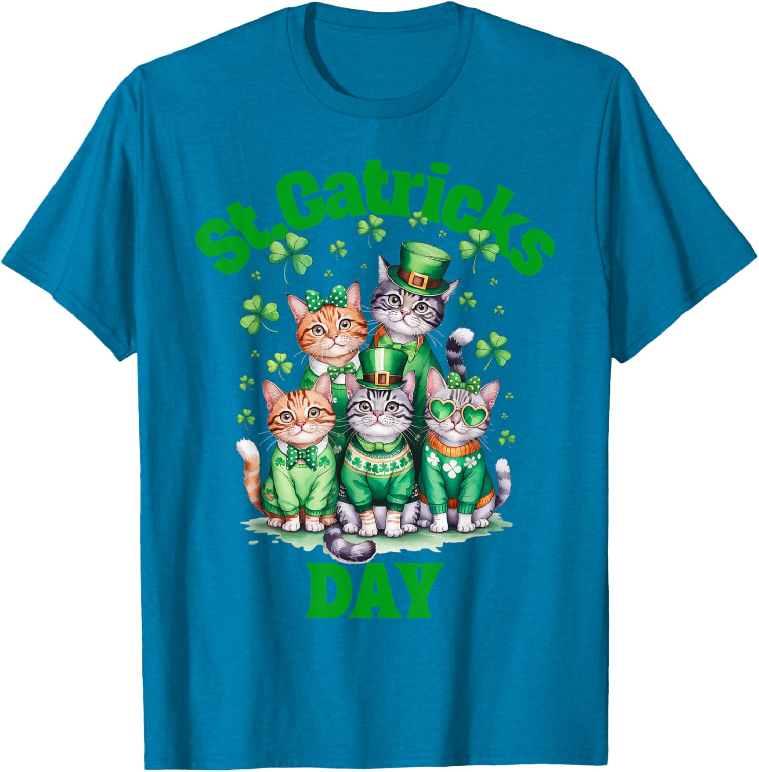 St Patricks Day Cats T-Shirt for Fun Saint Pattys Celebrations - 5