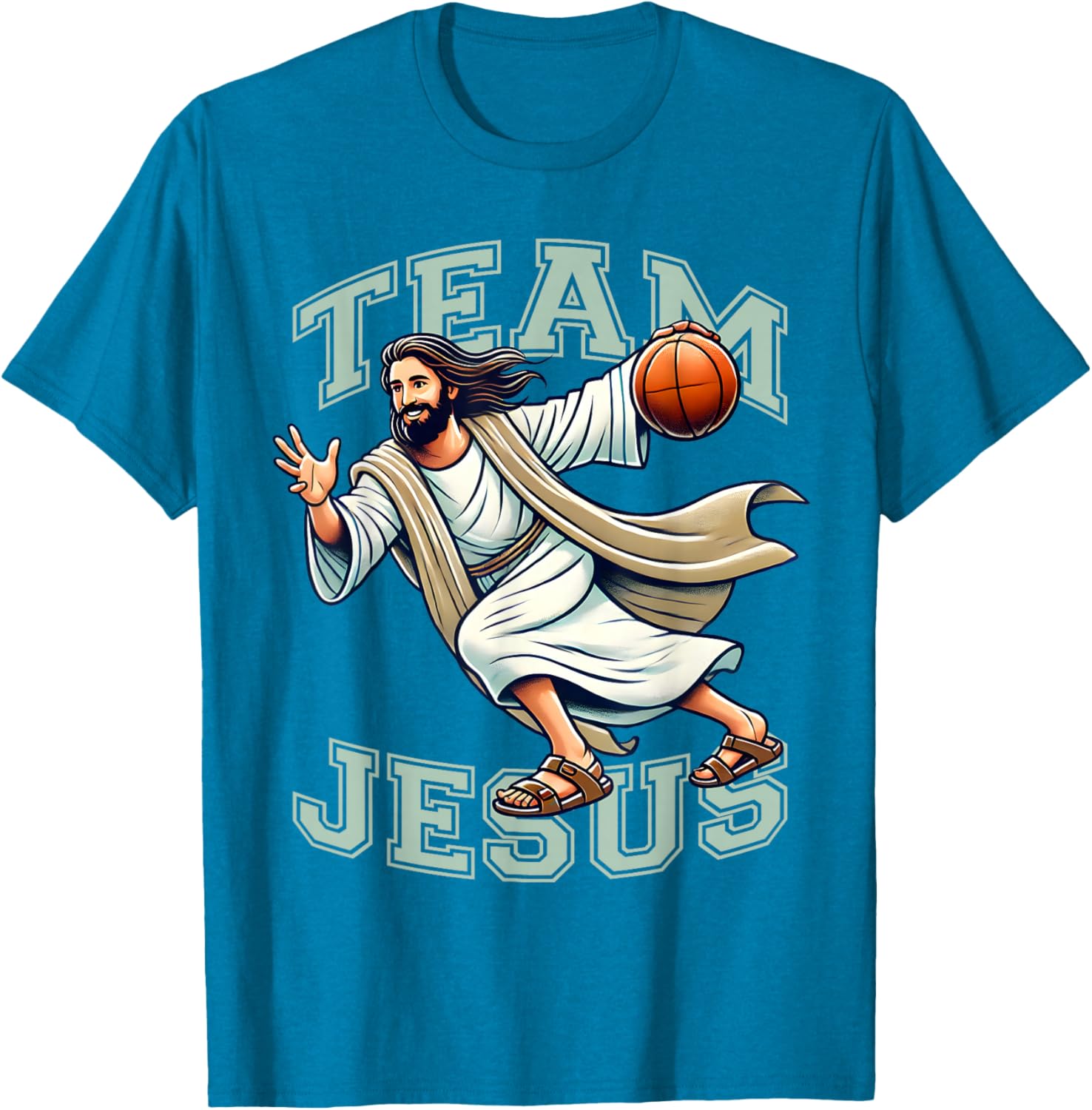 Team Jesus Basketball Tee Christ Playing Basketball T-Shirt for Sports Fans - 26