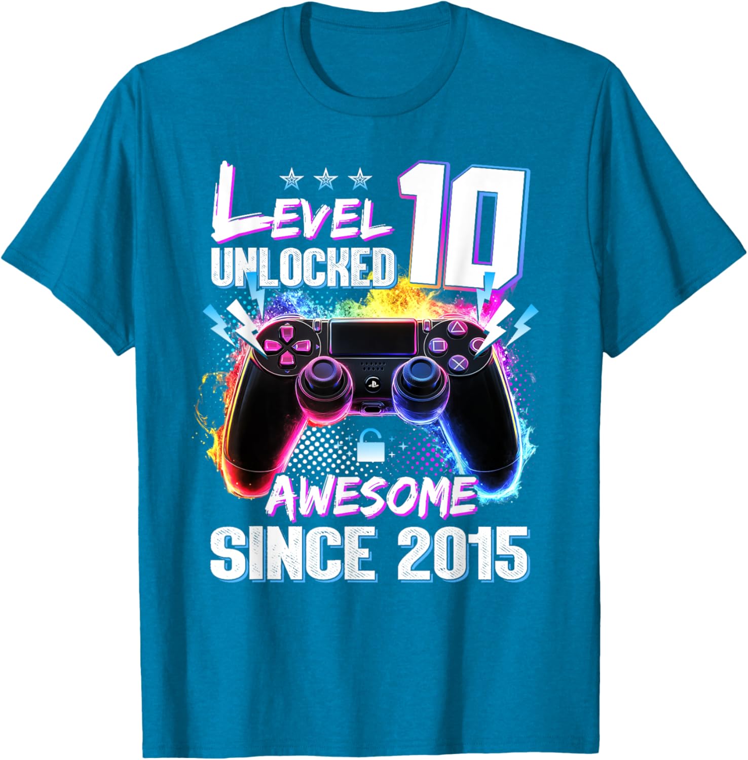 Level 10 Unlocked 10th Birthday T-Shirt Awesome Gift for Kids - 23