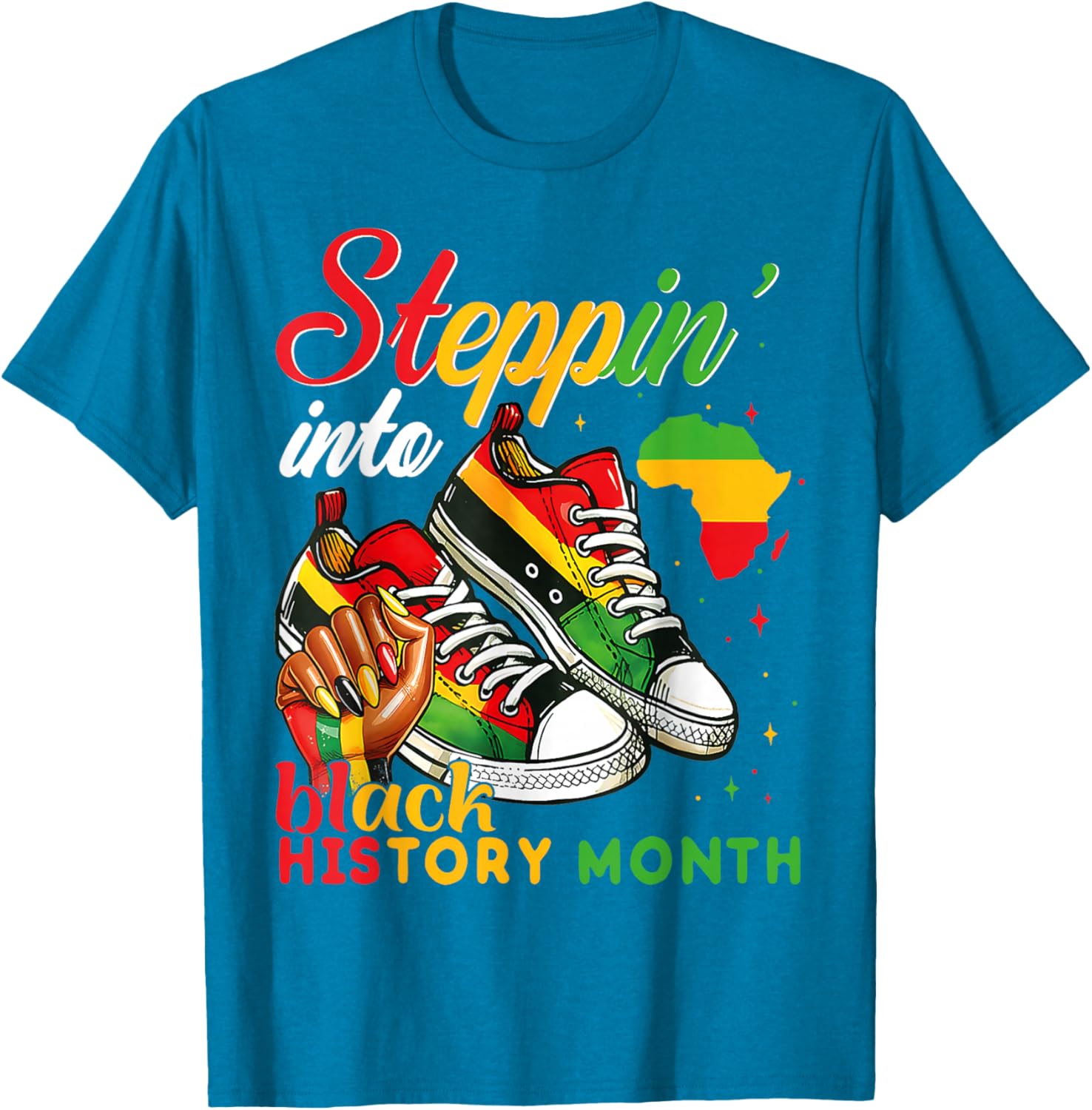 Black History Month Sneakers T-Shirt for Black Girls - Celebrate Heritage - 8