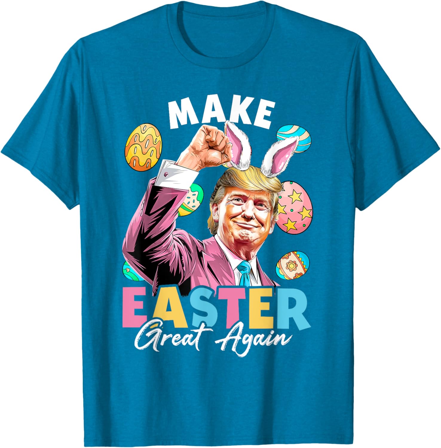 Funny Trump Easter Bunny Hunt T-Shirt for Holiday Fun and Laughter - 17