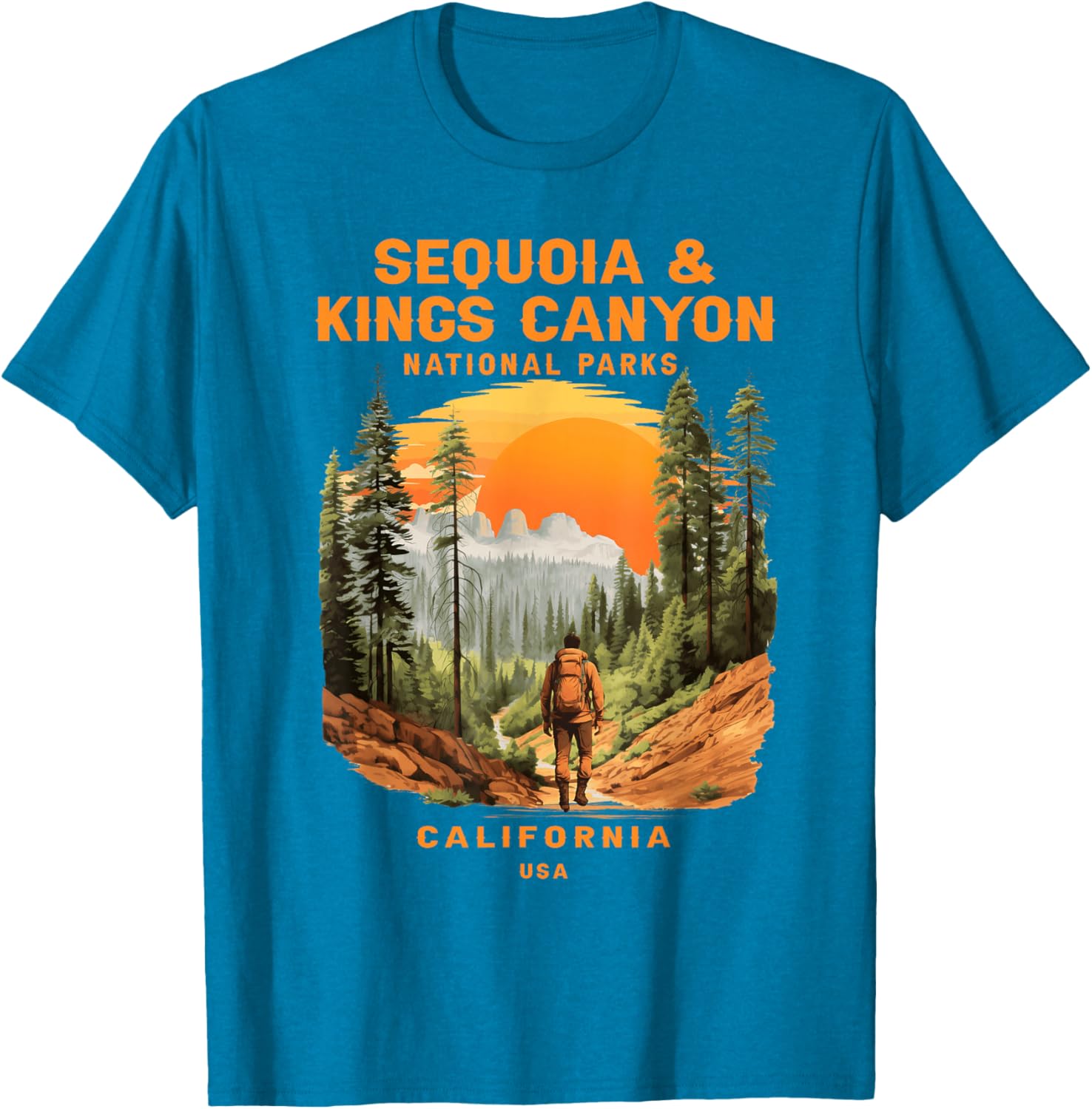 Sequoia Kings Canyon National Parks Hiking Tee Comfortable Outdoor Shirt - 7