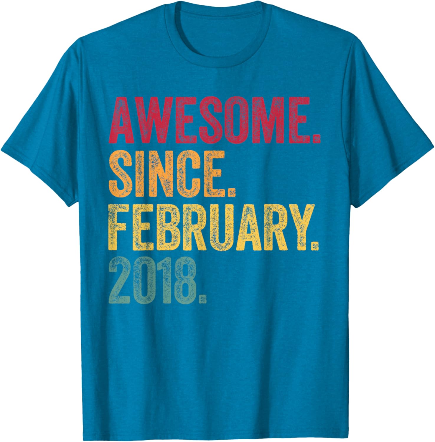 Awesome Since February 2018 7th Birthday T-Shirt for Kids Celebrating Fun - 2
