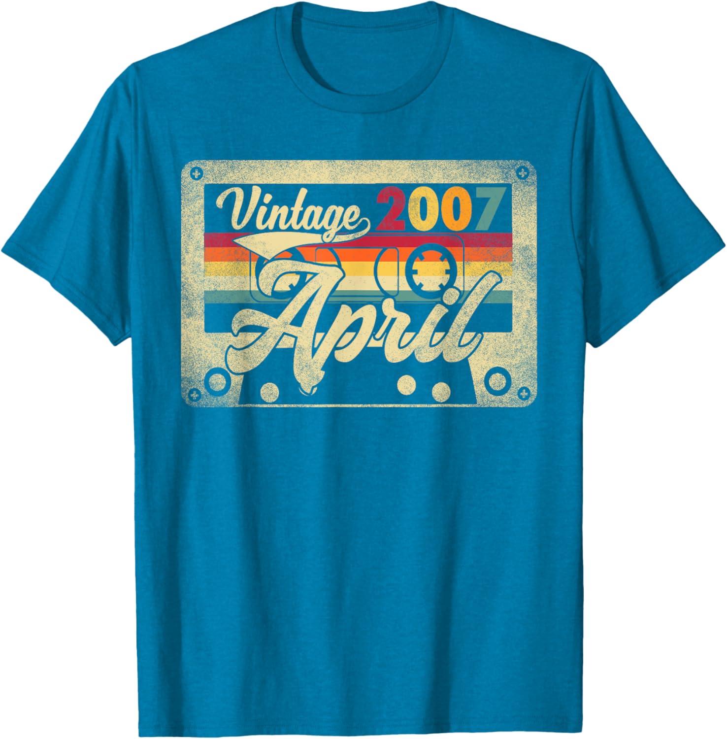 Funny Vintage April 2007 18th Birthday Retro T-Shirt for Celebration - 24