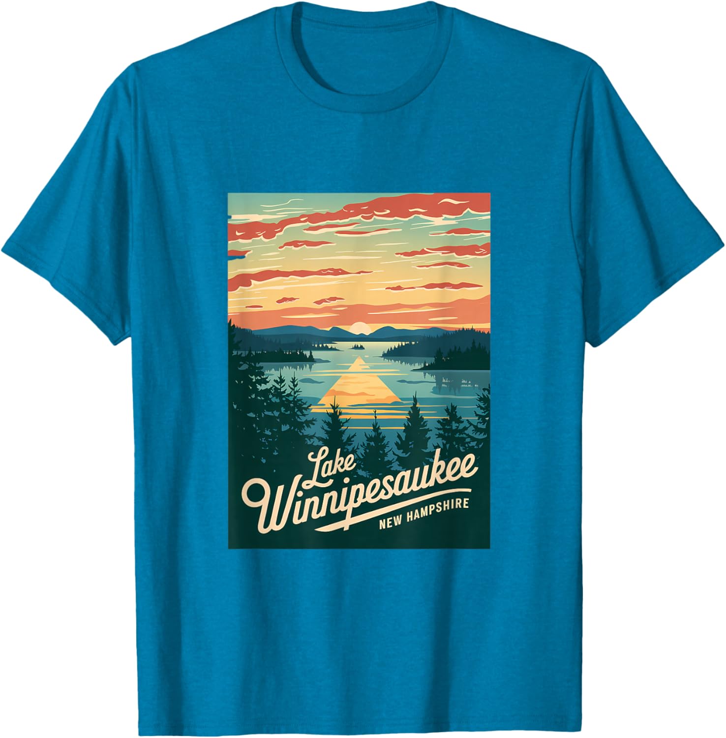 Sunset Beauty T-Shirt Featuring Scenic Lake Winnipesaukee, New Hampshire - 11