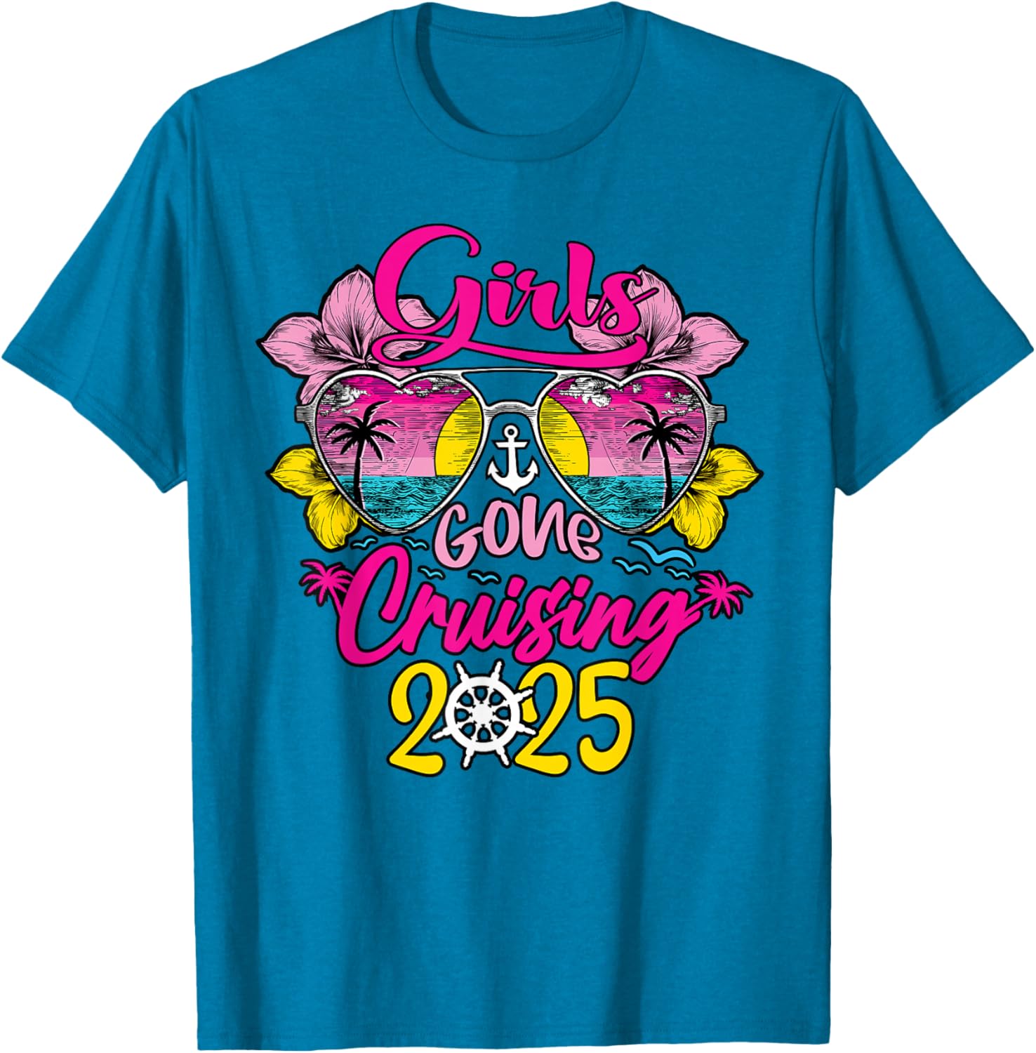 Girls Gone Cruising 2025 Funny Besties T-Shirt for Vacation Fun - 6