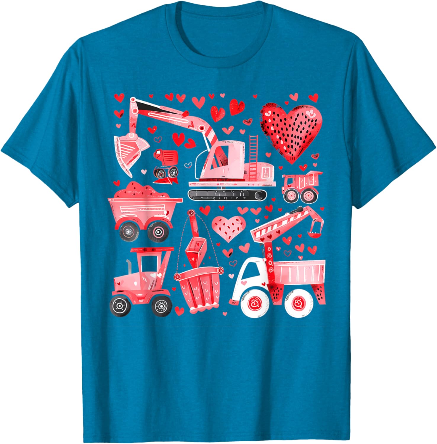 Adorable Valentine's Day Construction Trucks Loads of Love Toddler T-Shirt - 16
