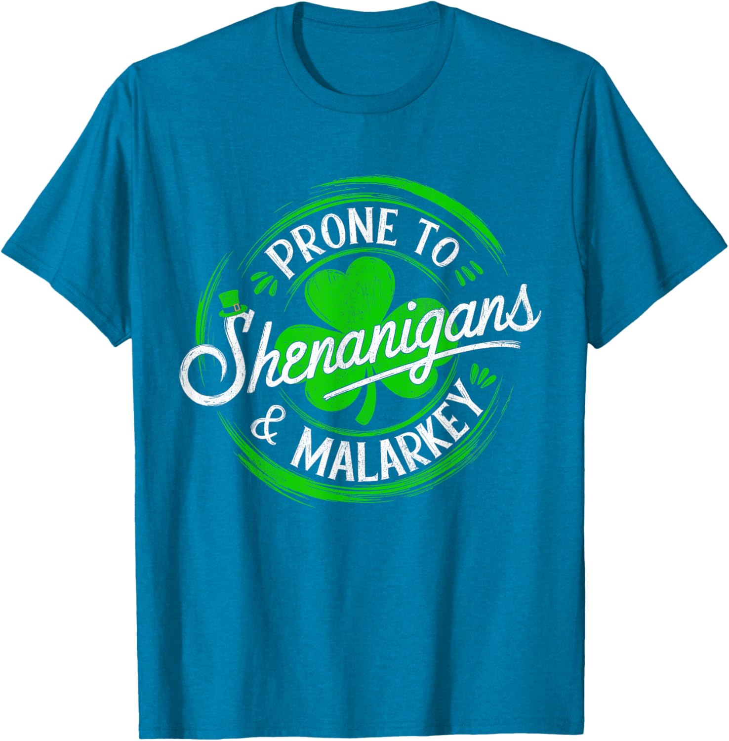 Prone to Shenanigans St Patrick's Day Shamrock T-Shirt for Fun Celebrations - 4