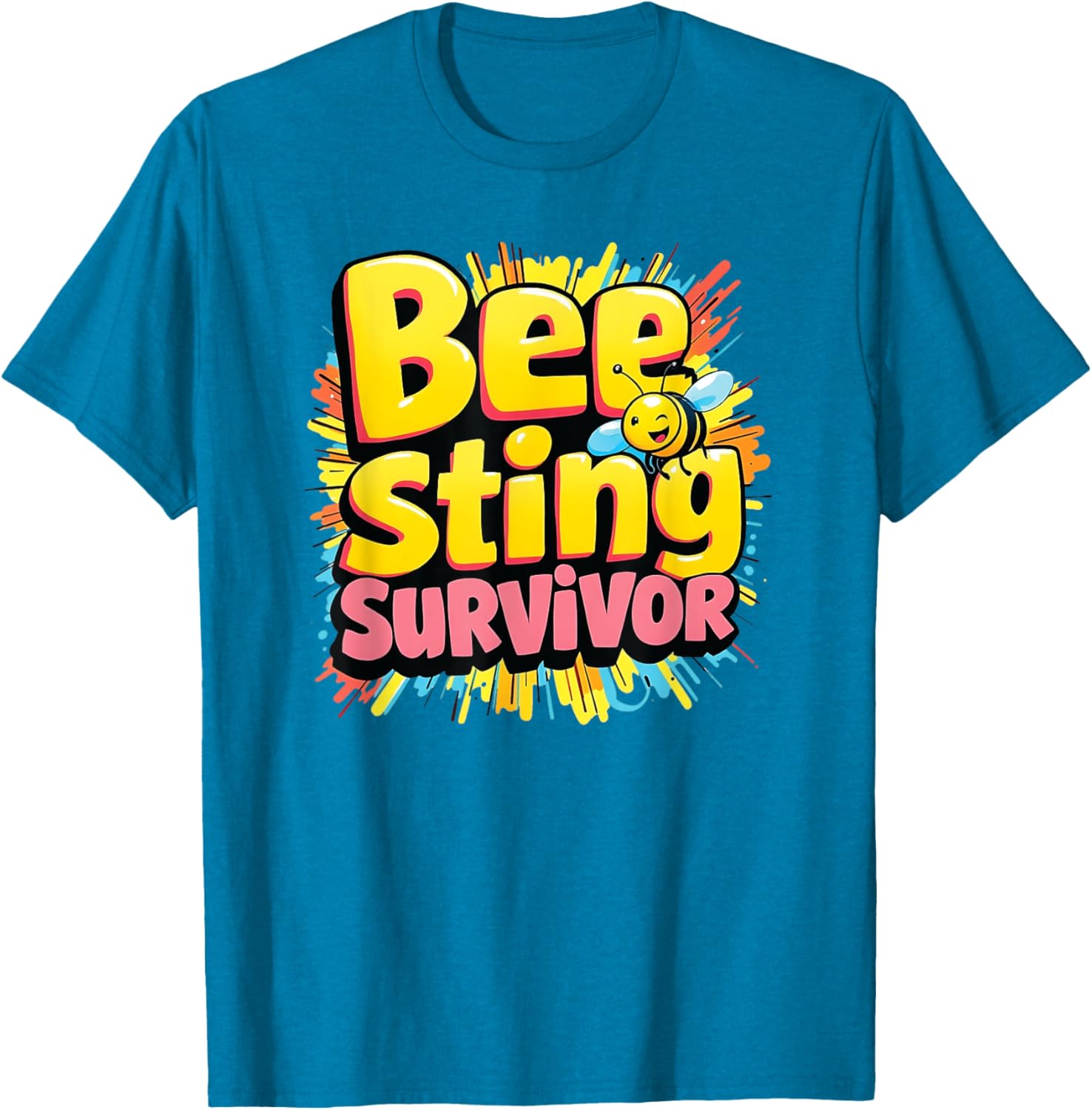 Bee Sting Survivor Funny Beekeeper T-Shirt for Nature Lovers - 3