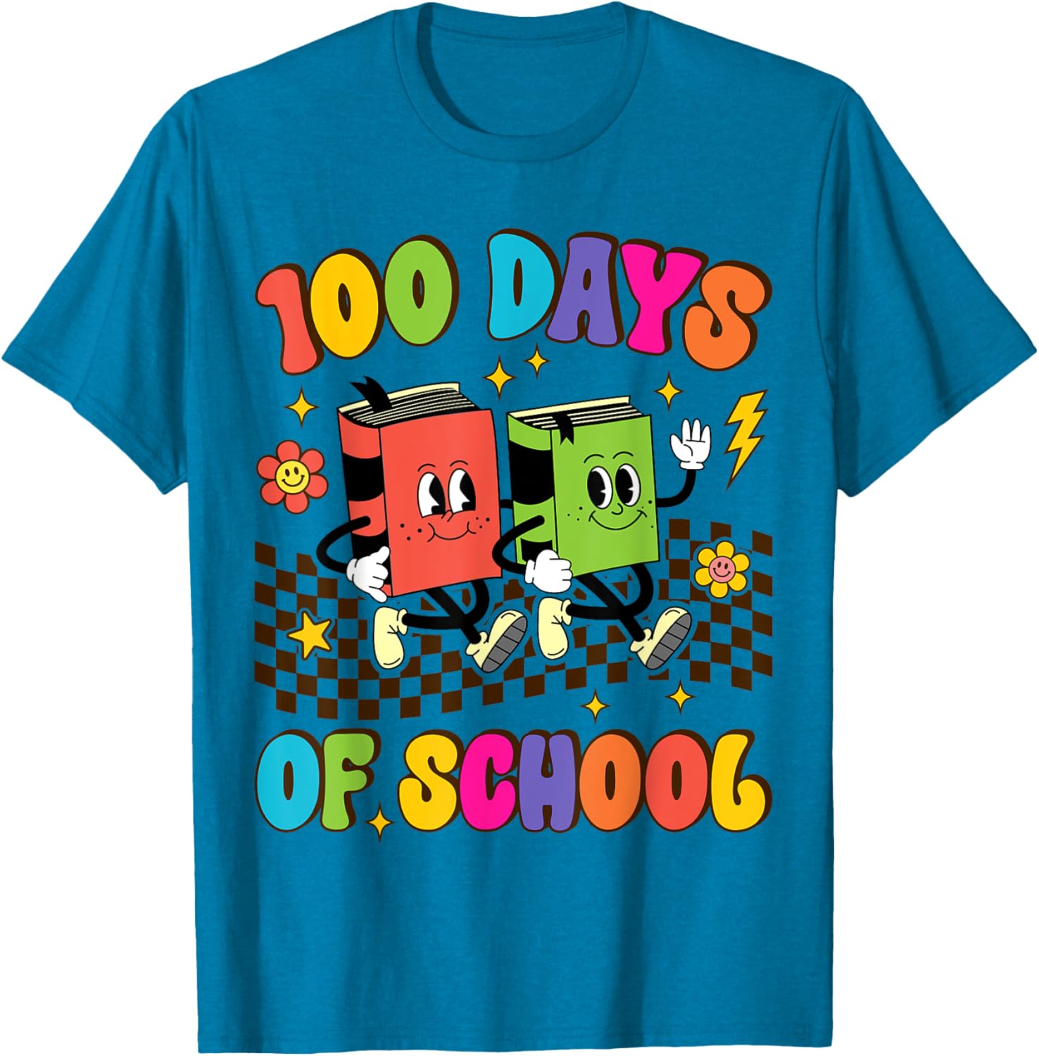 Groovy 100 Days of School T-Shirt for Kids and Teachers Fun Shirt - 19