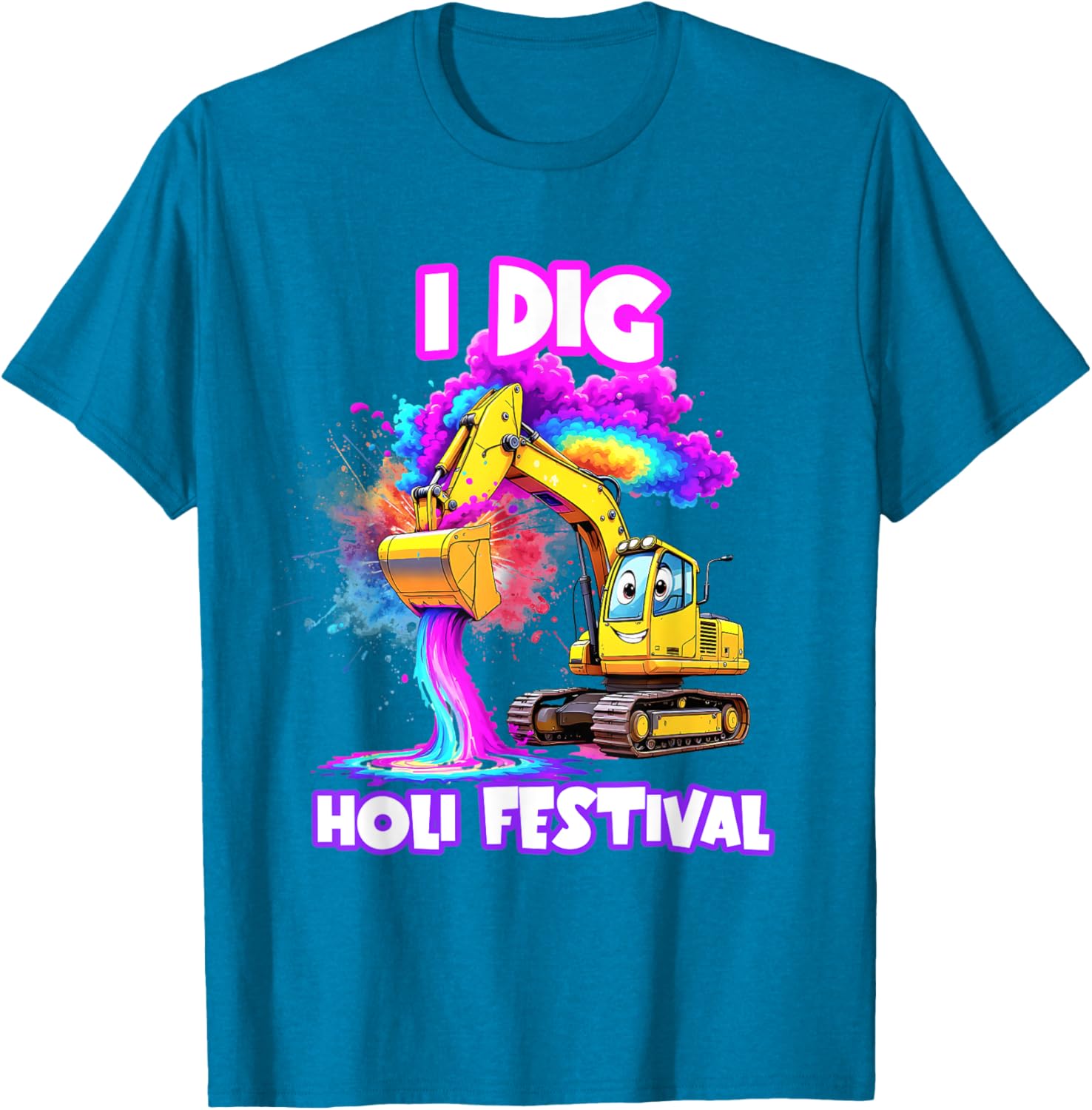 I Dig Holi Festival T-Shirt for Kids Boys Toddlers Celebrating India - 20
