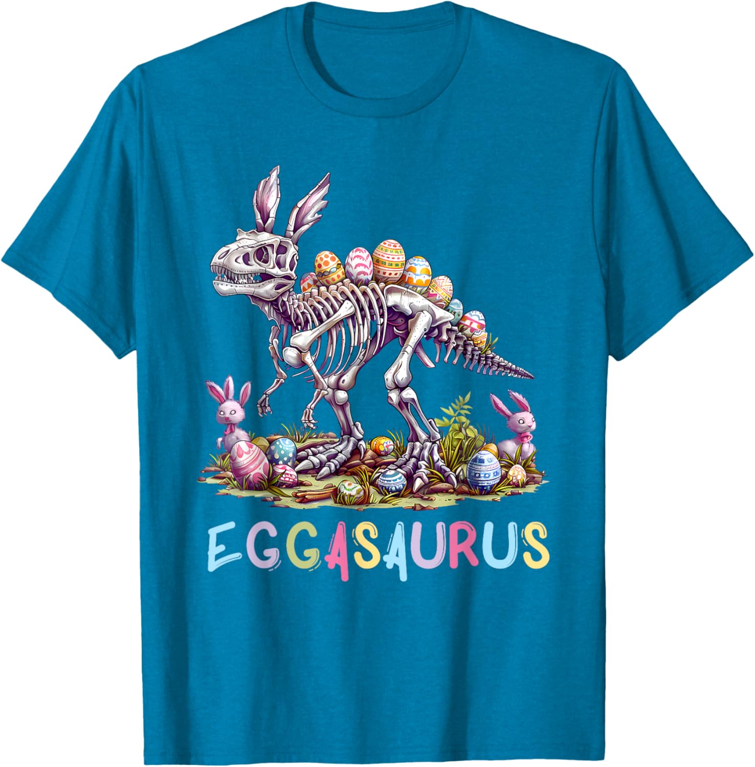 Eggasaurus Dinosaur Toddler T-Shirt for Boys - Fun Easter Stegosaurus Design - 12