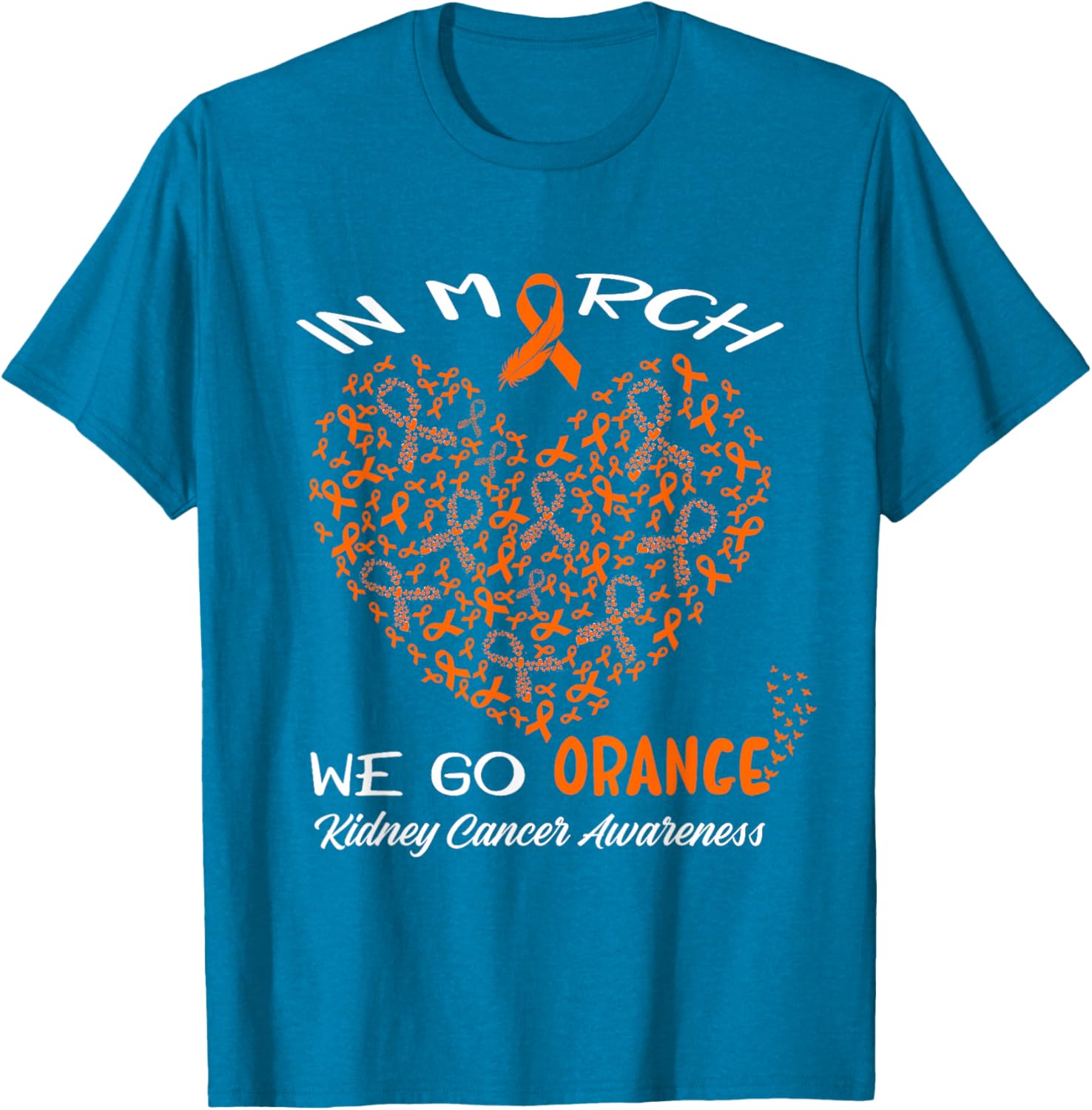 Go Orange T-Shirt for American Kidney Cancer Awareness in March - 4