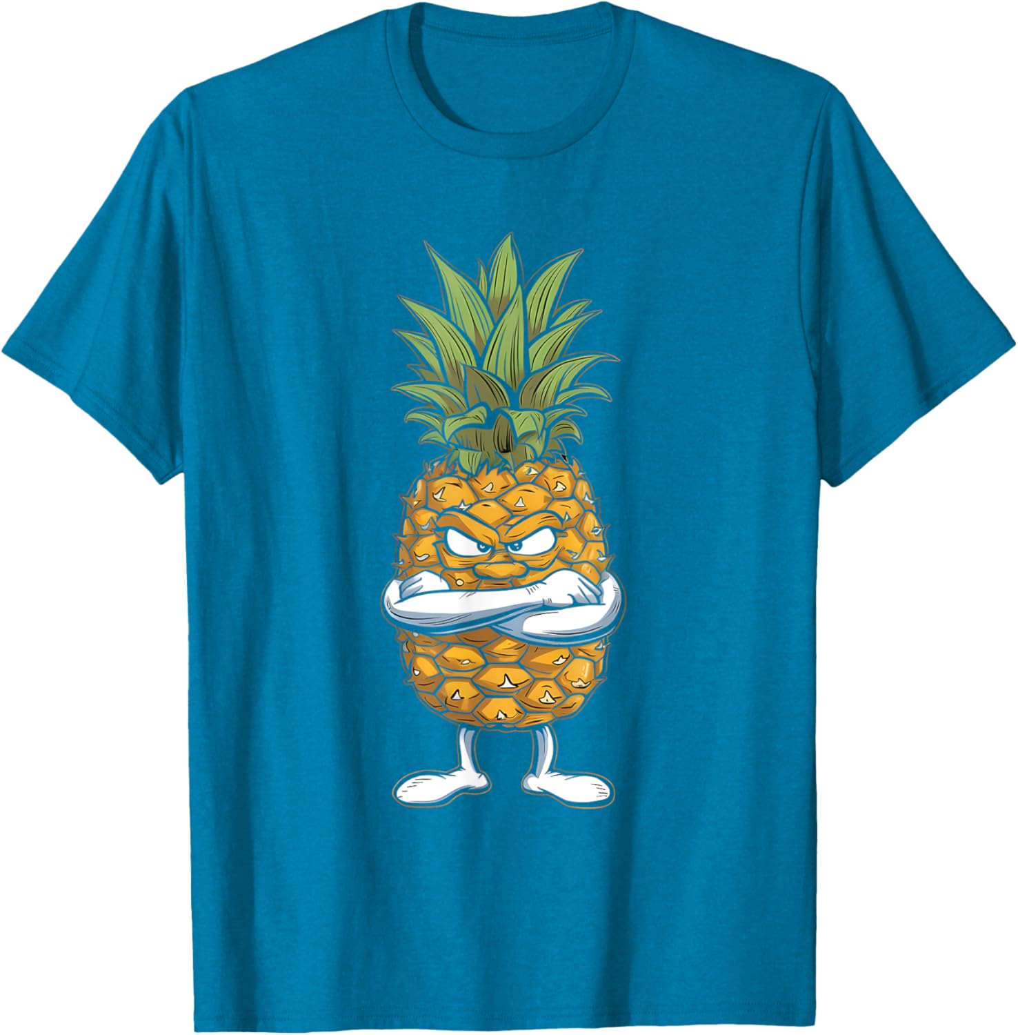 Angry Pineapple T-Shirt Fun Fruit Design for Trendy Casual Wear - 9